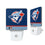 Toronto Blue Jays 1977-1988 - Cooperstown Collection Stripe Night Light 2-Pack