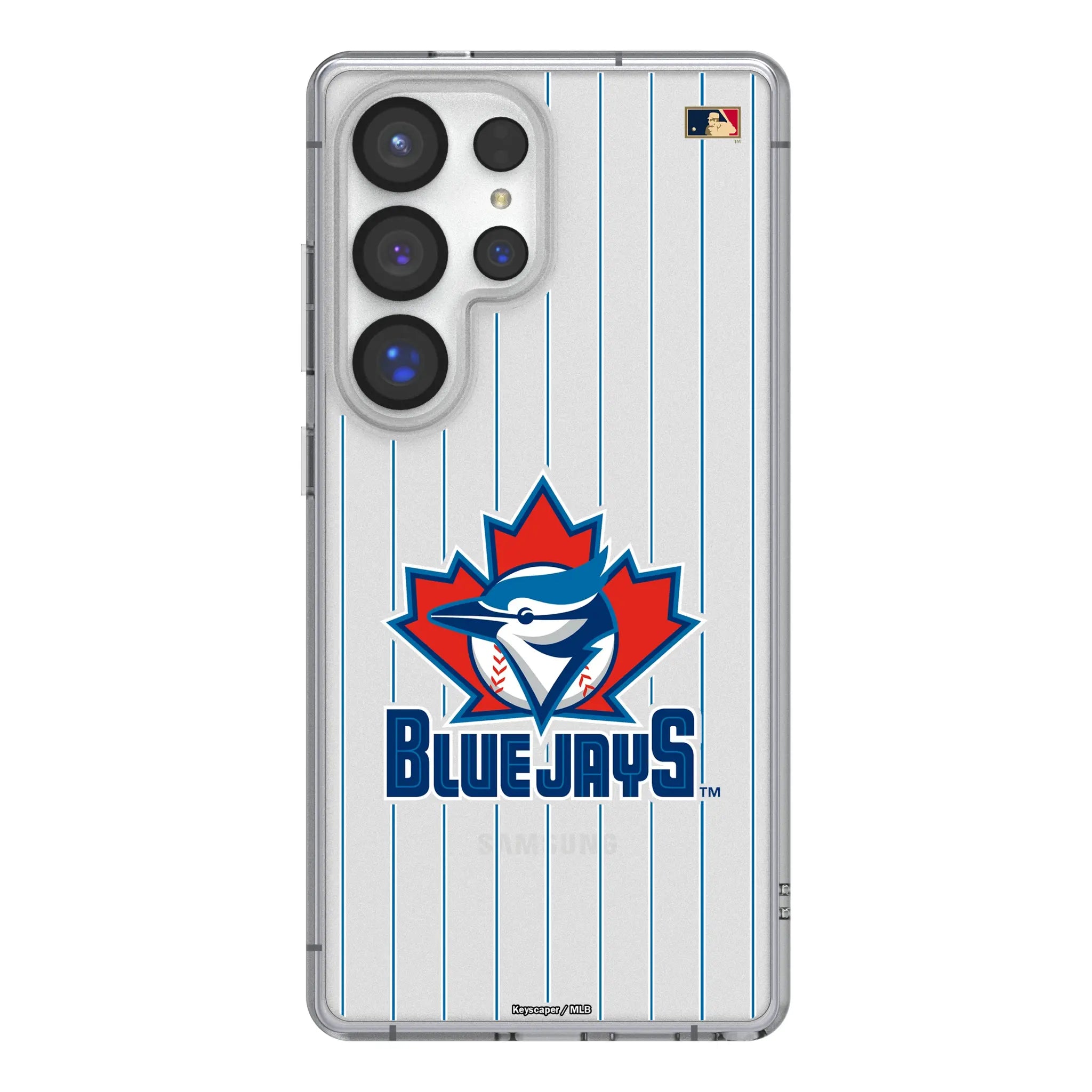 Toronto Blue Jays 1997-2002 - Cooperstown Collection Pinstripe Clear Phone Case for Samsung Galaxy