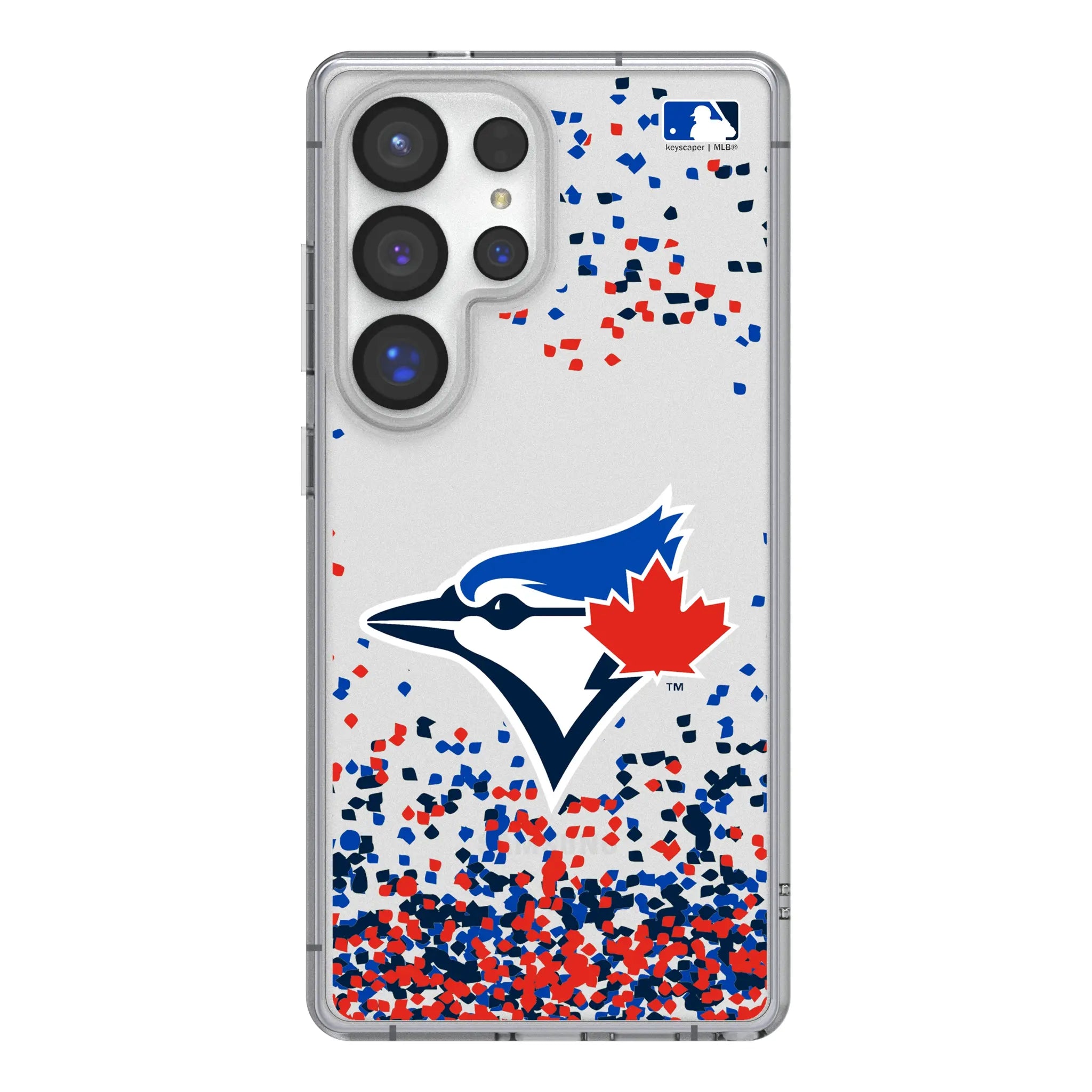 Toronto Blue Jays Confetti Clear Phone Case for Samsung Galaxy
