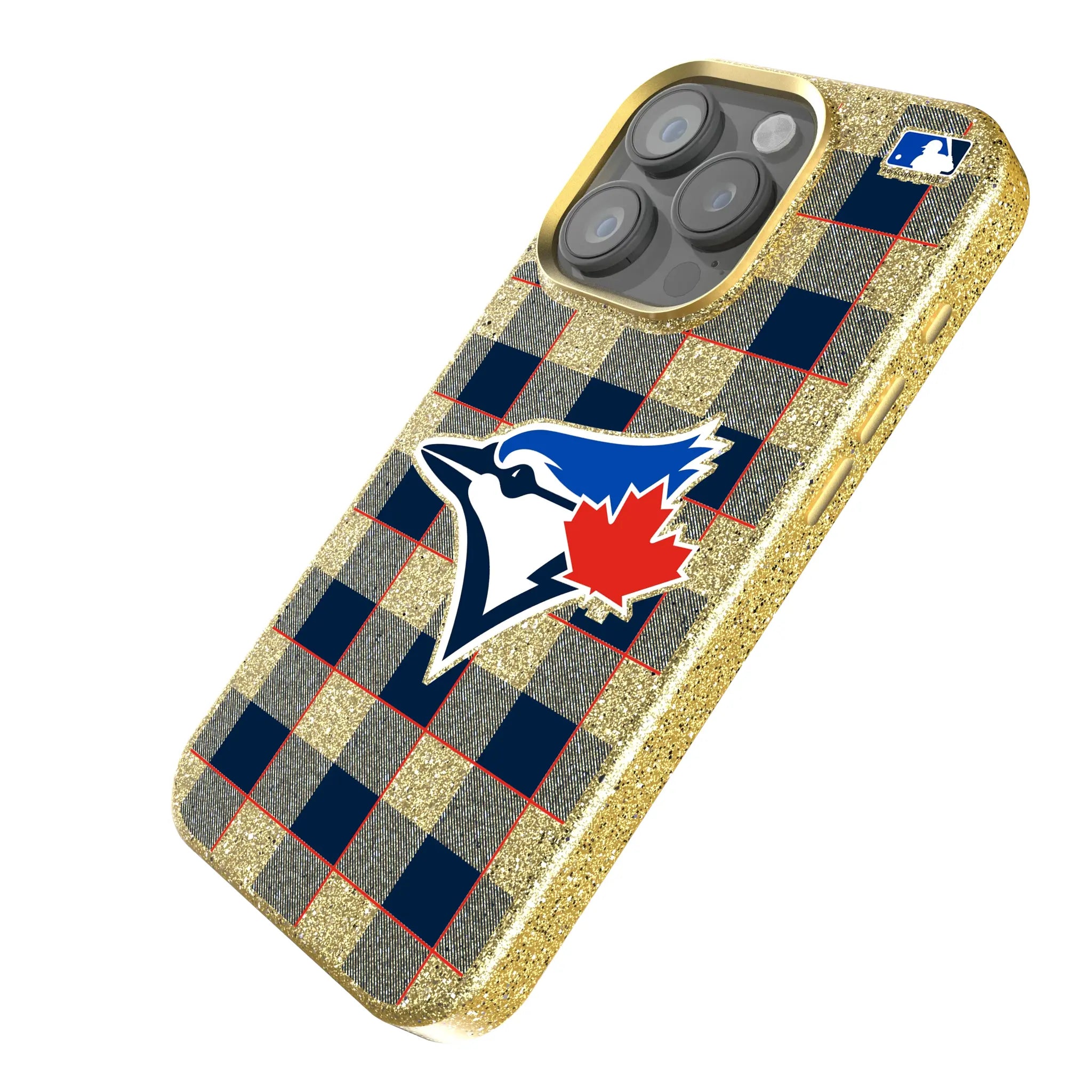 Toronto Blue Jays Plaid Bling Phone Case