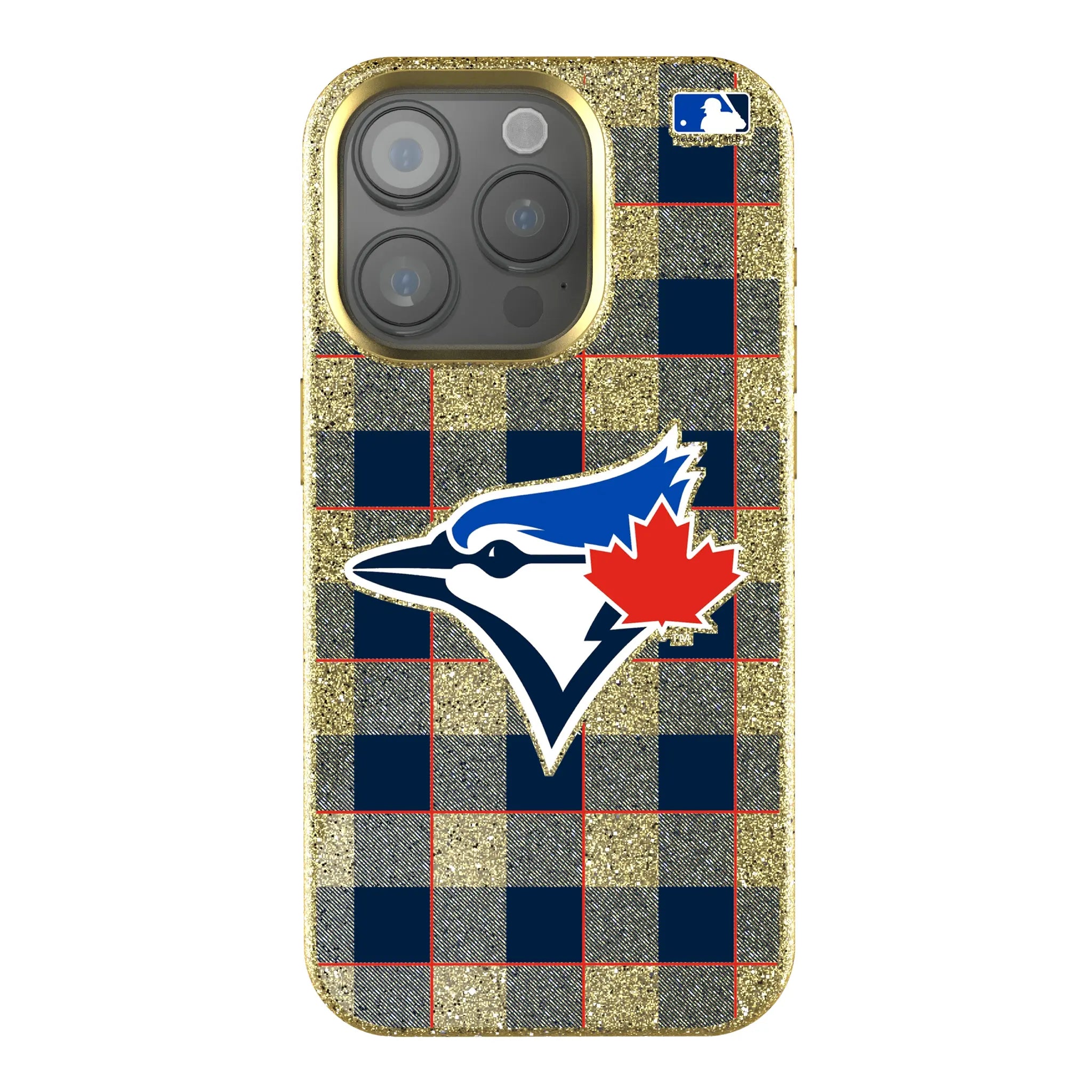 Toronto Blue Jays Plaid Bling Phone Case