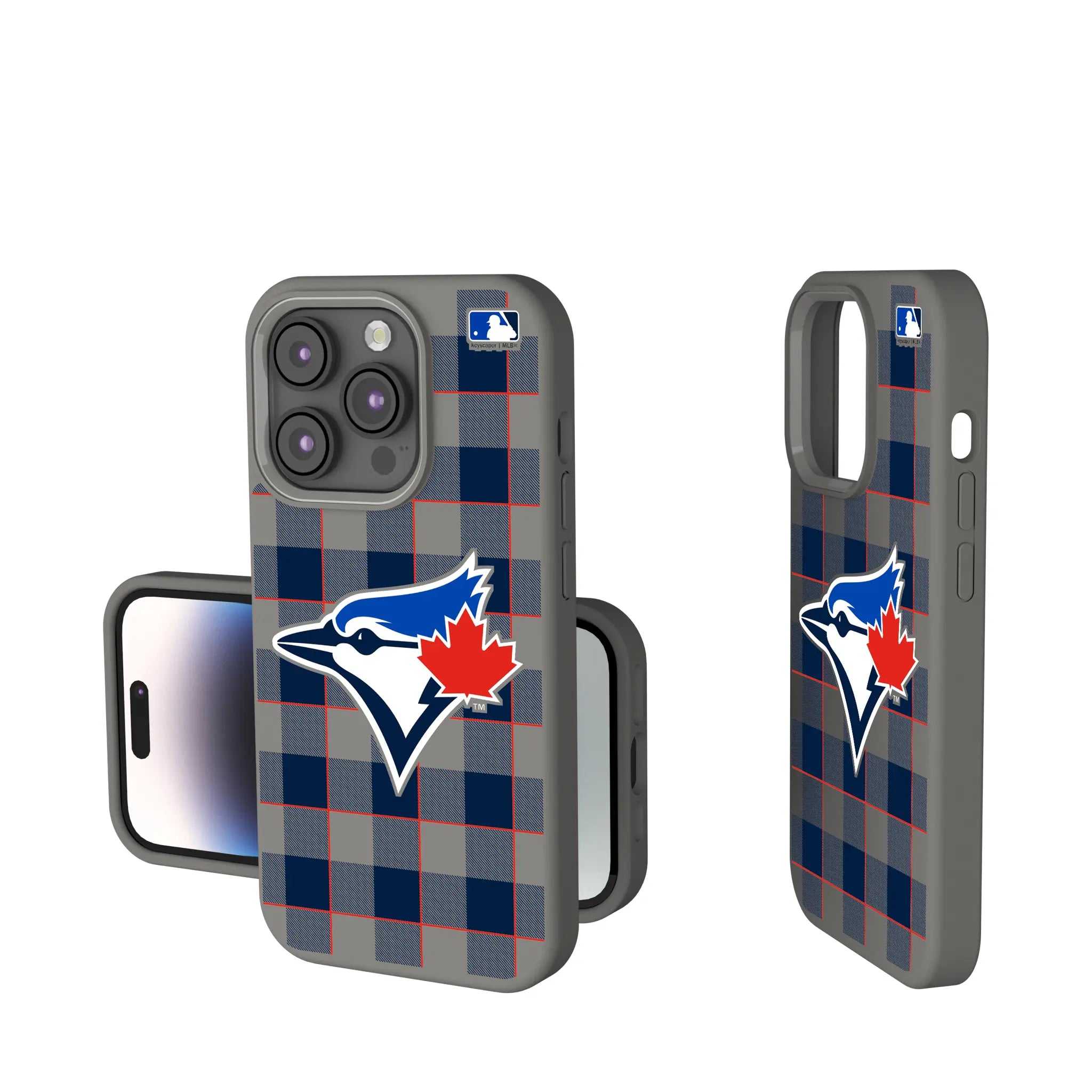 Toronto Blue Jays Plaid Soft Touch Phone Case