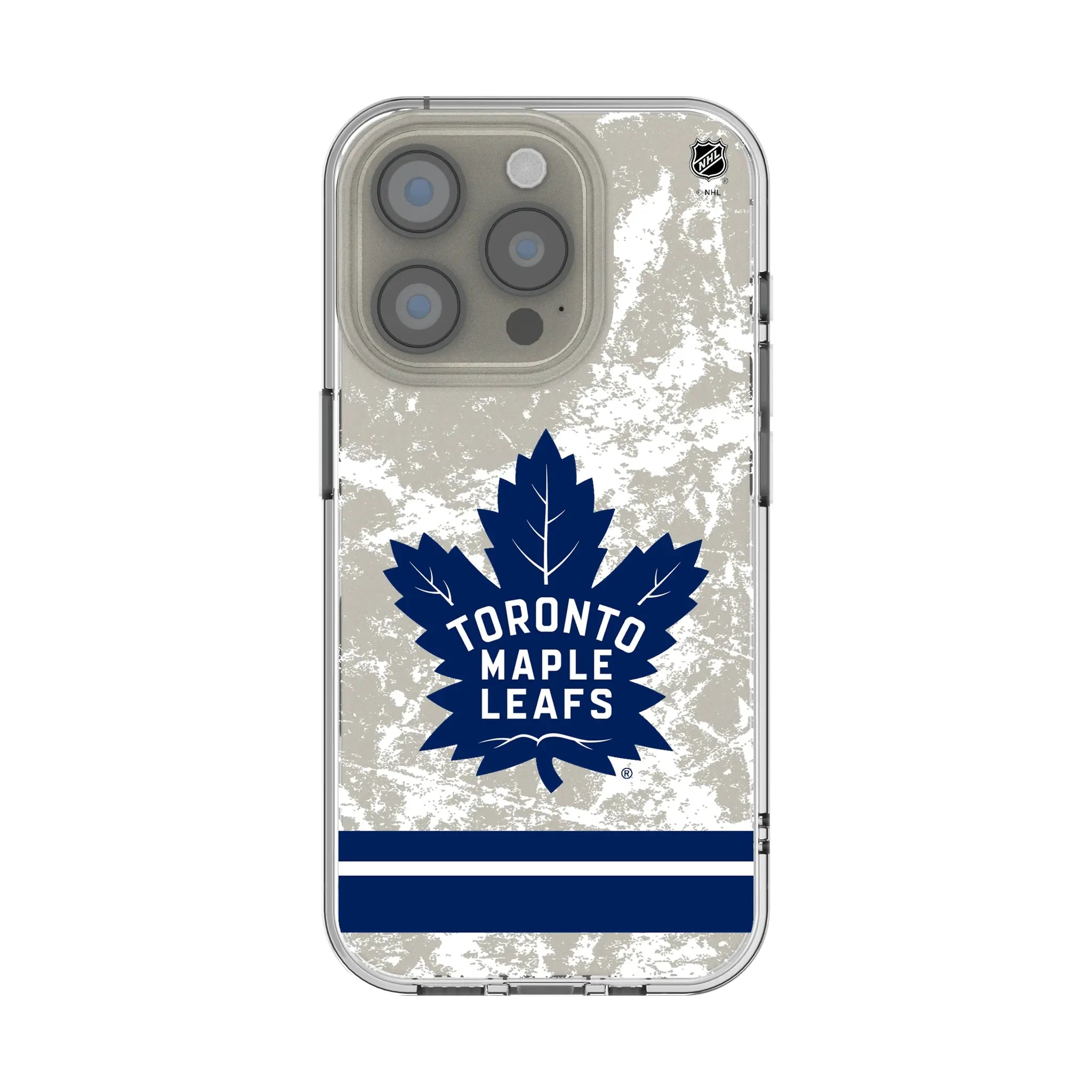 Toronto Maple Leafs Ice Stripe Clear Phone Case for Apple iPhone