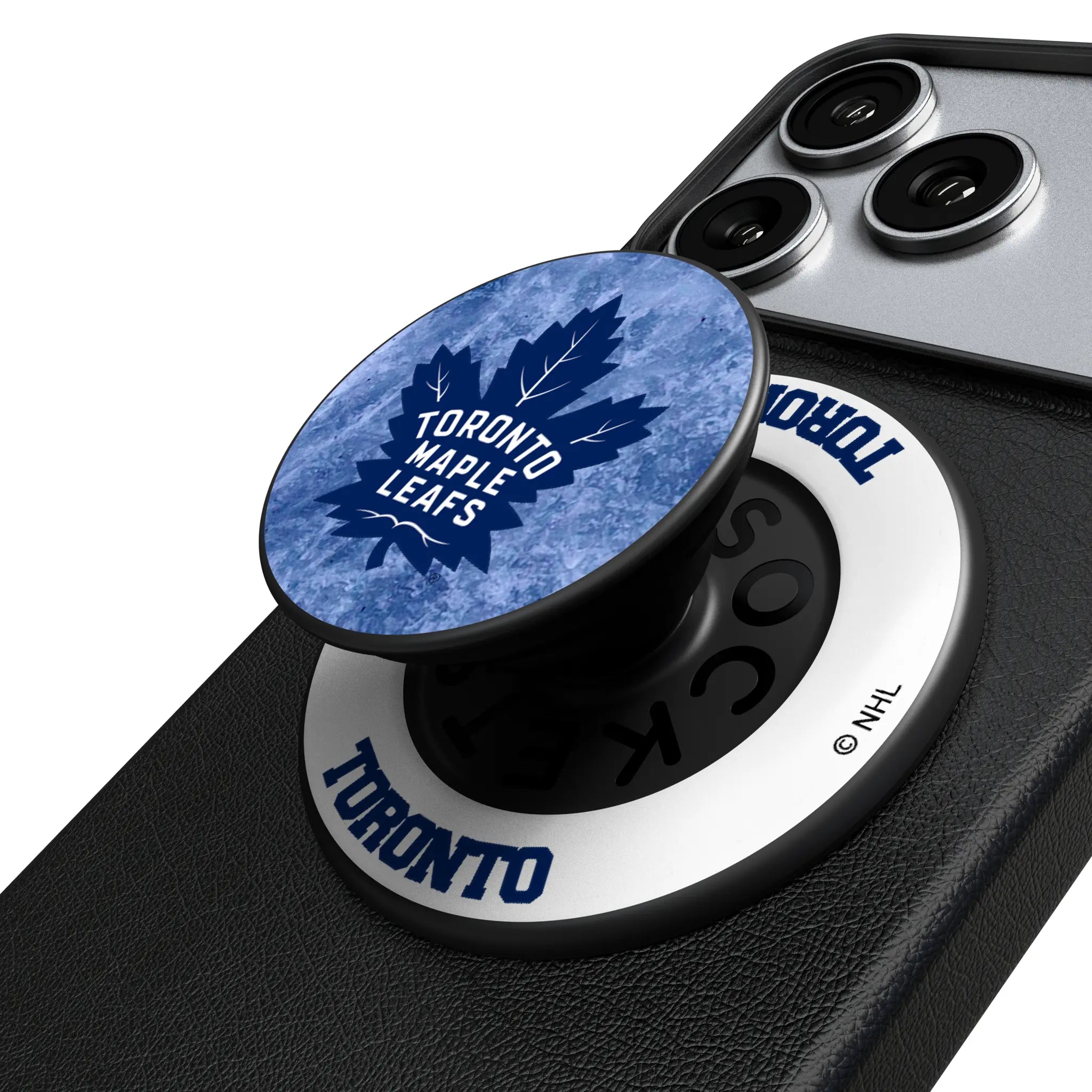 Toronto Maple Leafs Ice Wordmark PopSockets Magnetic Phone Grip and Stand
