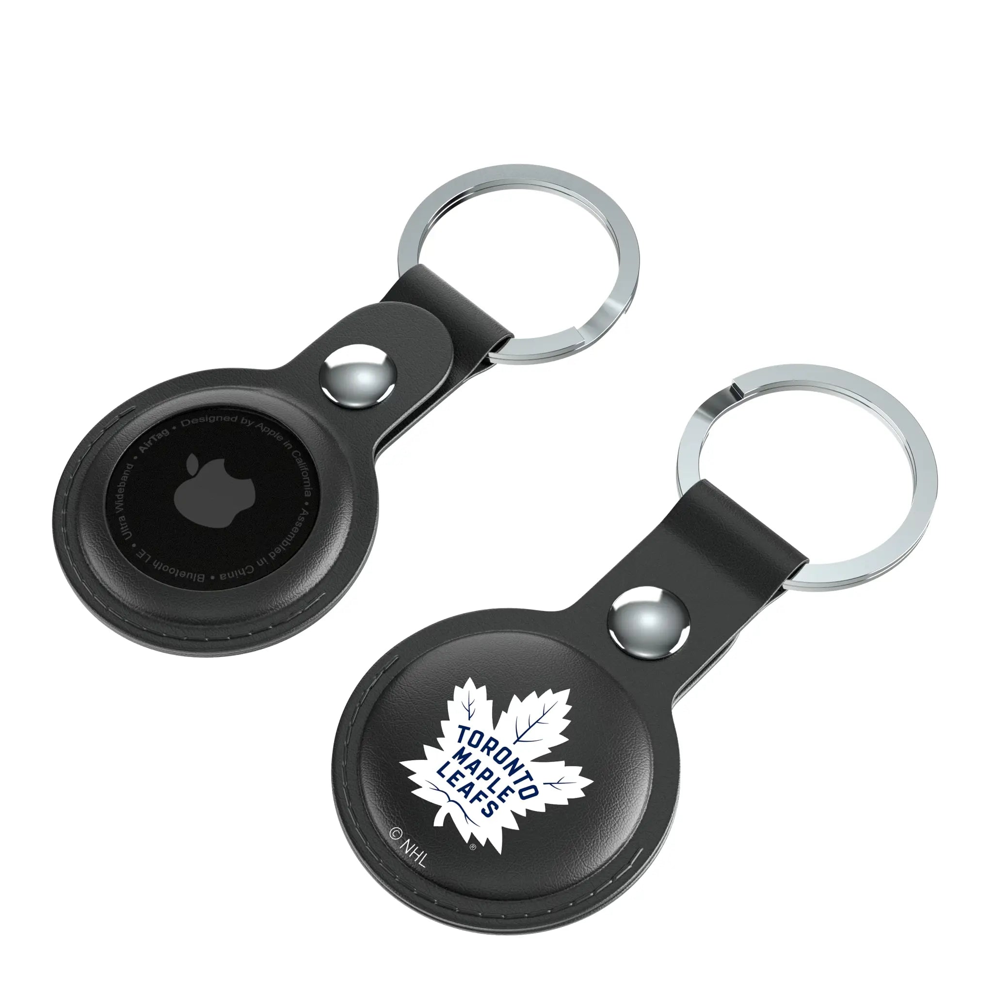 Toronto Maple Leafs Insignia Black Airtag Holder 2-Pack