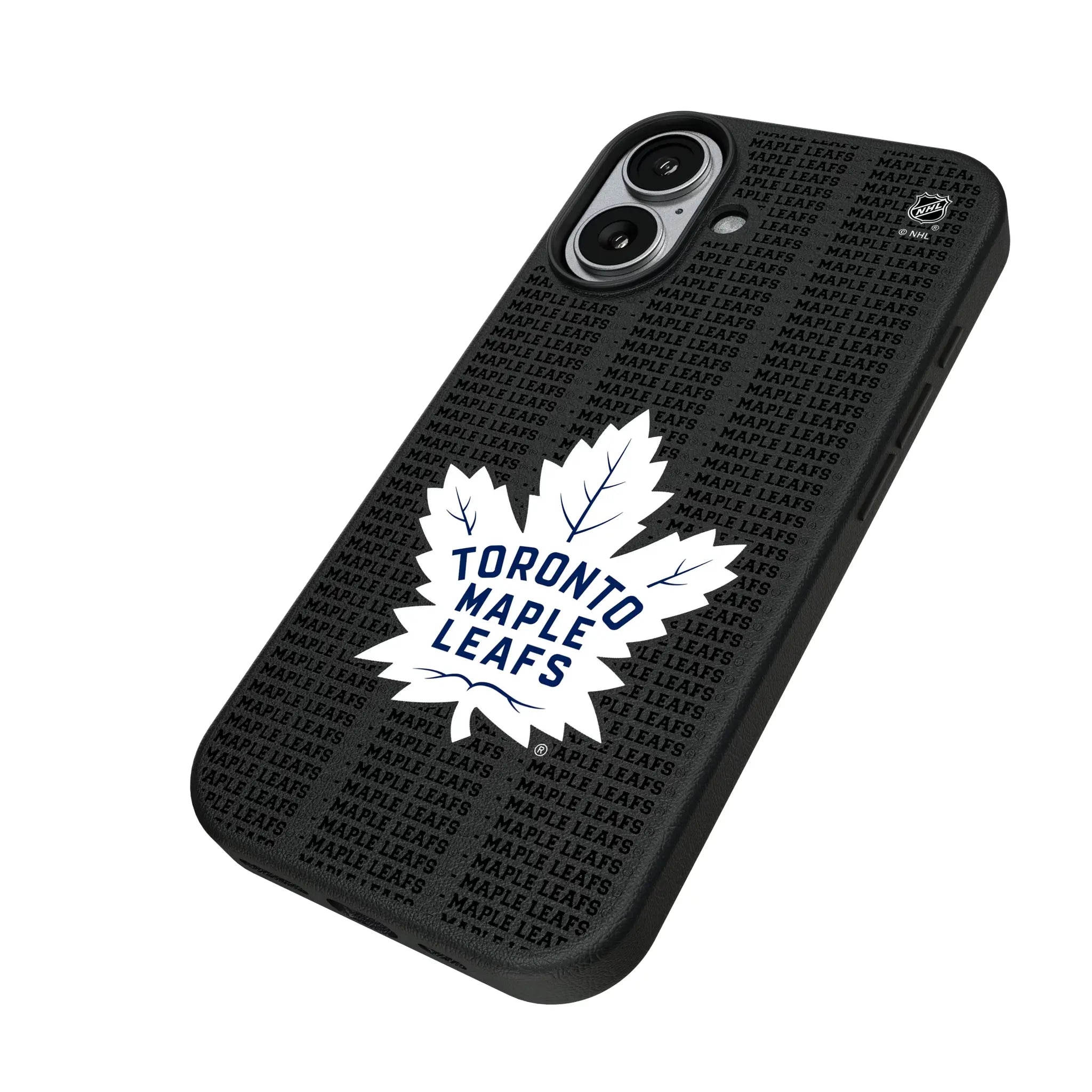 Toronto Maple Leafs Text Backdrop MagSafe Compatible Phone Case for Apple iPhone
