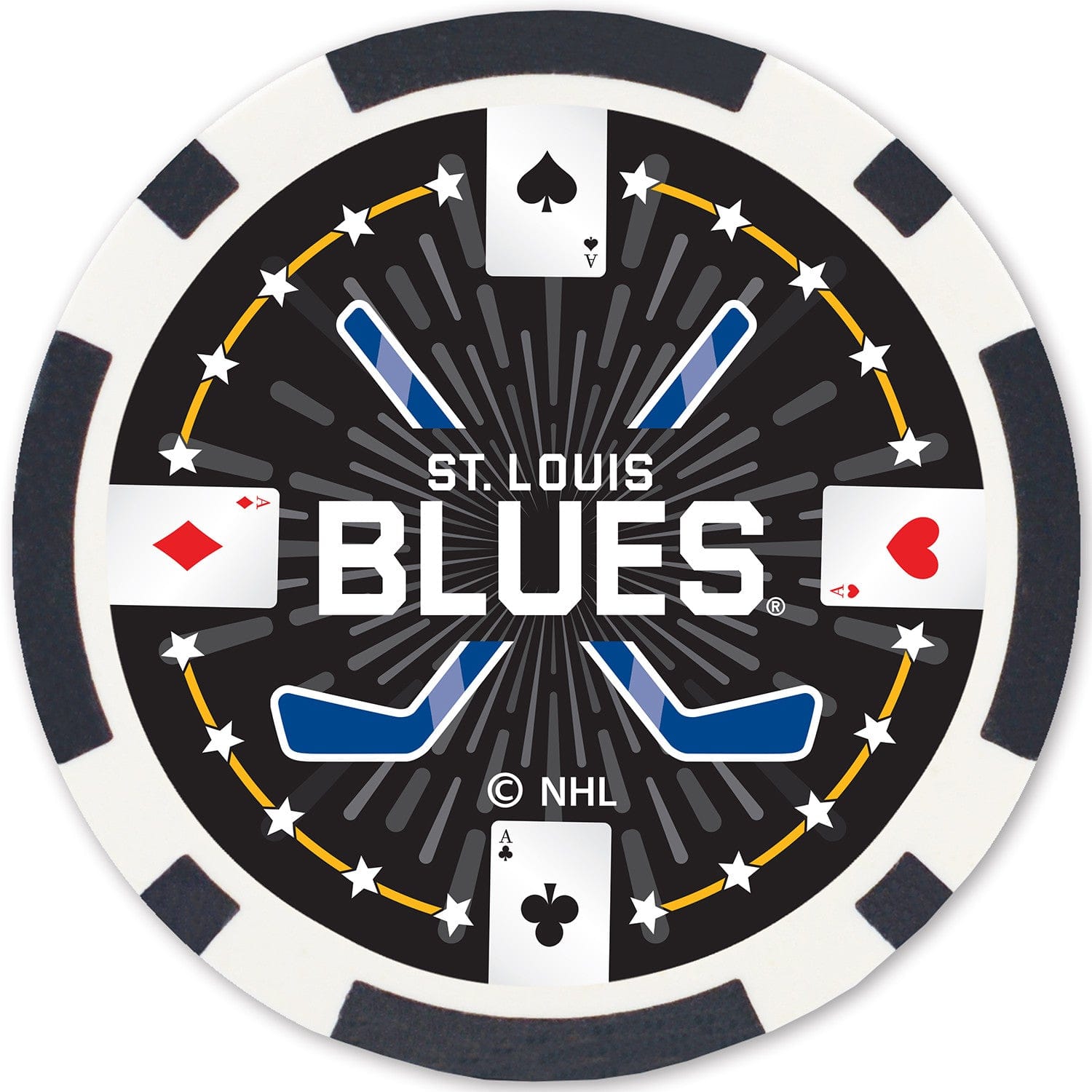 St. Louis Blues 100 Piece Poker Chip Set