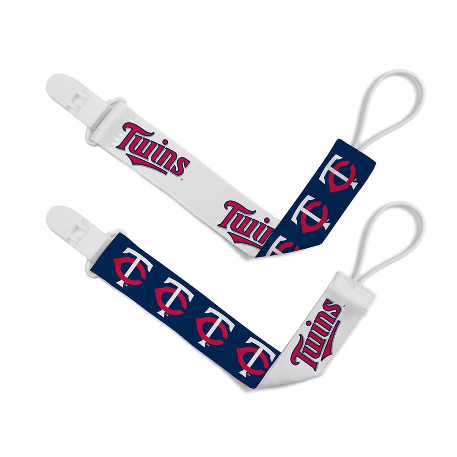 Minnesota Twins Pacifier Clip Set - 2-Pack - Sports Gifts, Sports Memorabilia, Sports Collectibles, Fan Shop