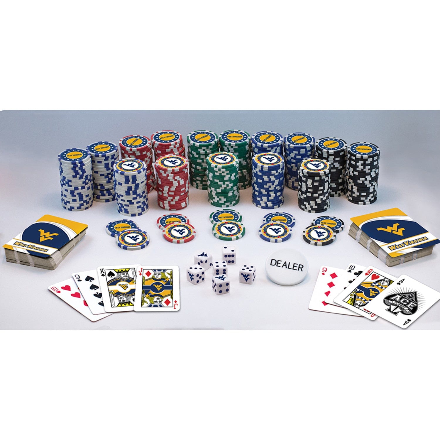 West Virginia Mountaineers 300 Piece Poker Set - Ultimate Fan Edition