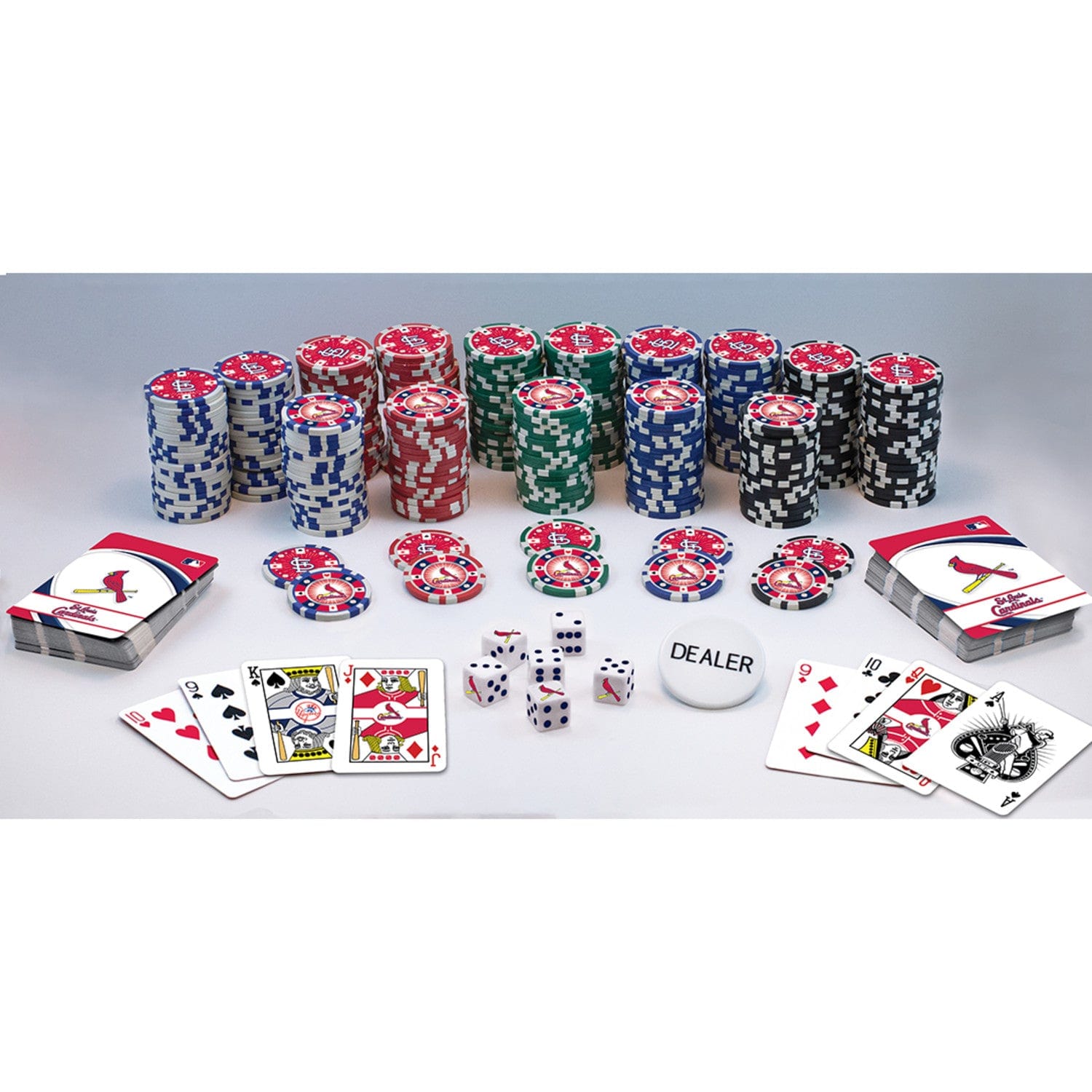 St. Louis Cardinals 300 Piece Poker Set - Sports Gifts, Sports Memorabilia, Sports Collectibles, Fan Shop