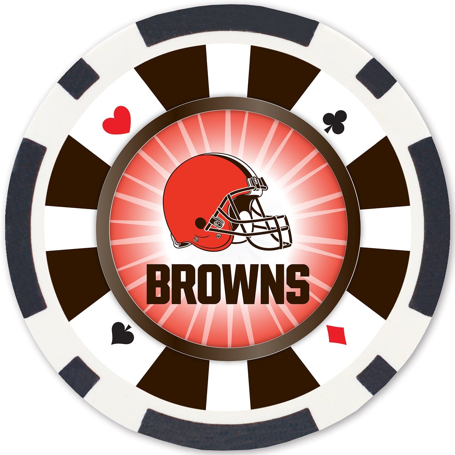 Cleveland Browns 100-Piece Poker Chip Set - Sports Gifts, Sports Memorabilia, Sports Collectibles, Fan Shop