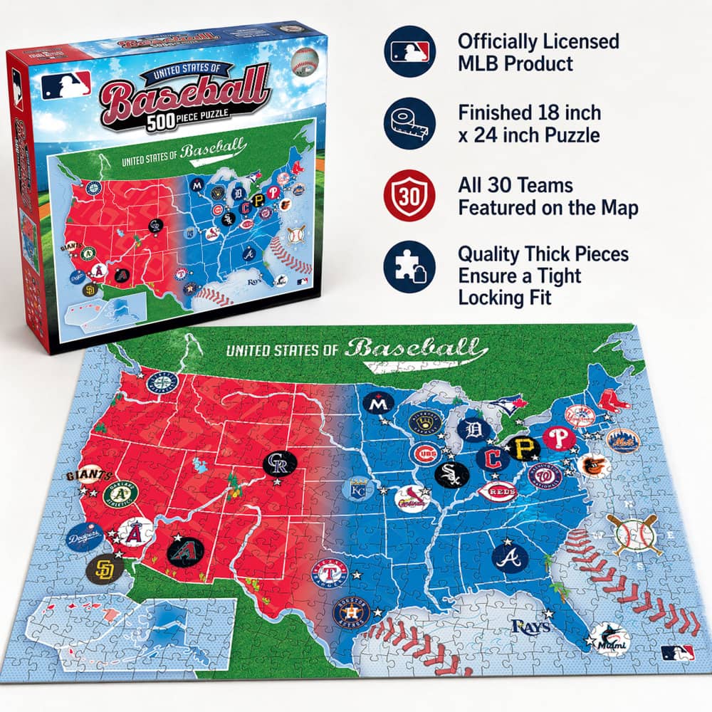 500-Piece Jigsaw Puzzle of MLB League Map