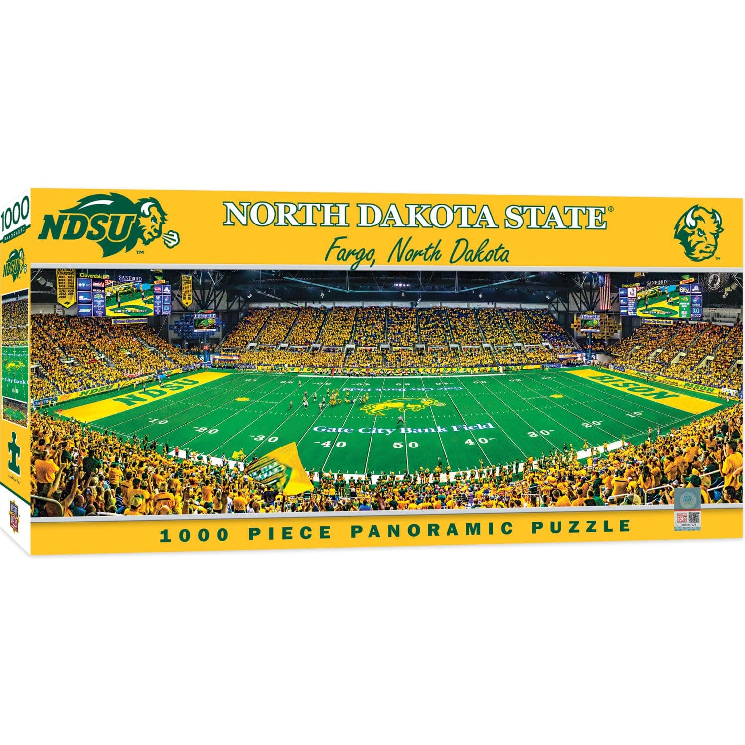 North Dakota State Bison 1000 Piece Panoramic Jigsaw Puzzle - Sports Gifts, Sports Memorabilia, Sports Collectibles, Fan Shop