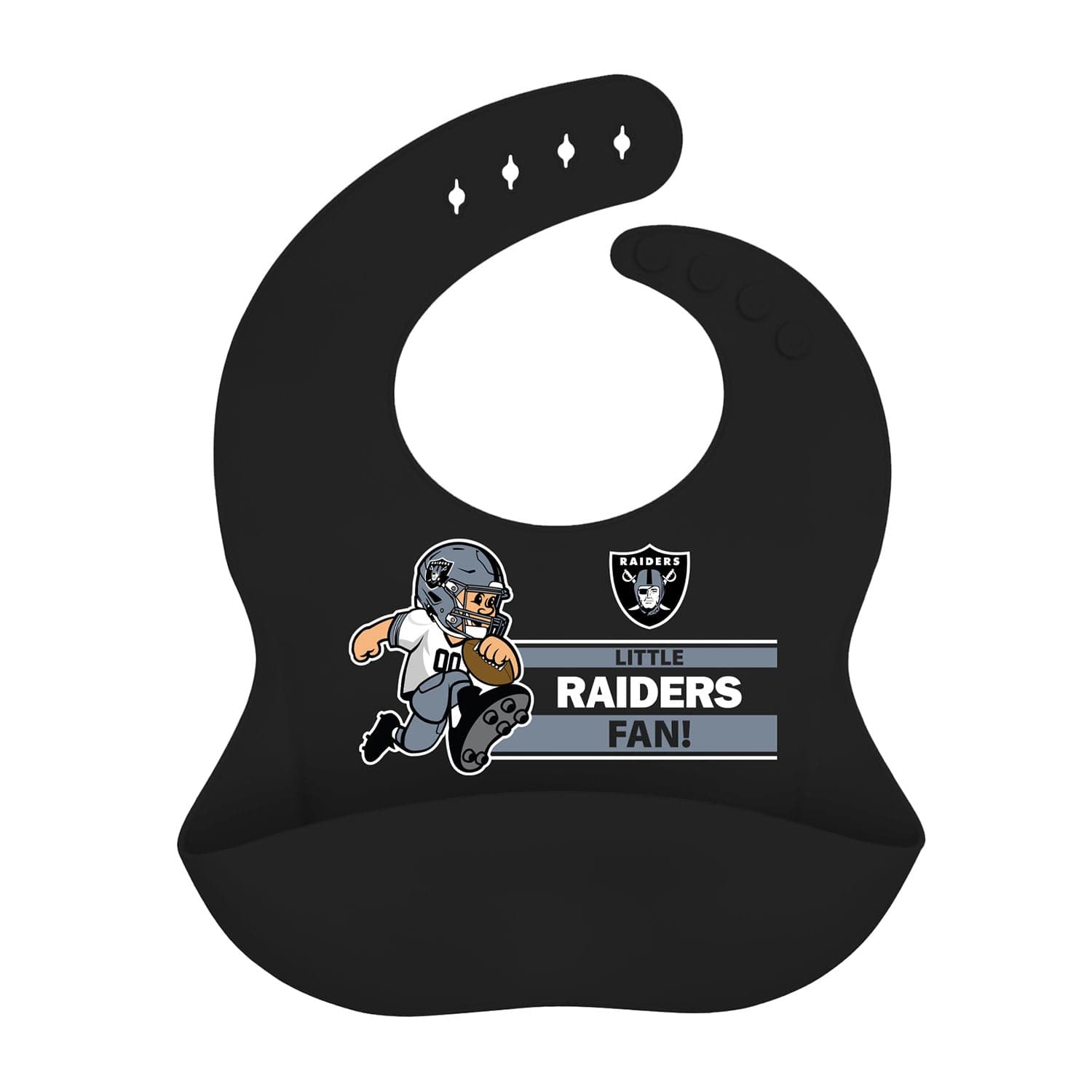 Las Vegas Raiders NFL Silicone Bib for Babies - Sports Gifts, Sports Memorabilia, Sports Collectibles, Fan Shop