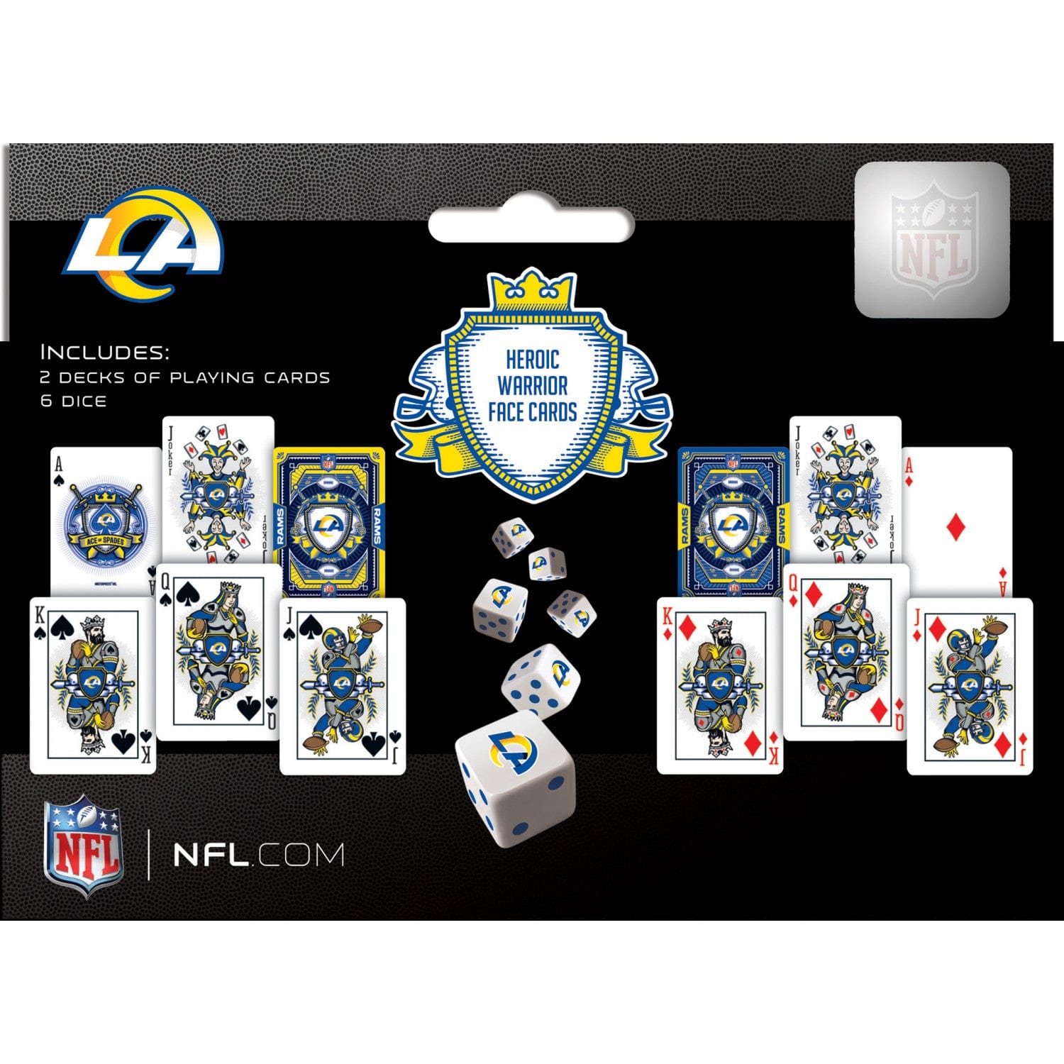 Los Angeles Rams 2-Pack Playing Cards and Dice Set