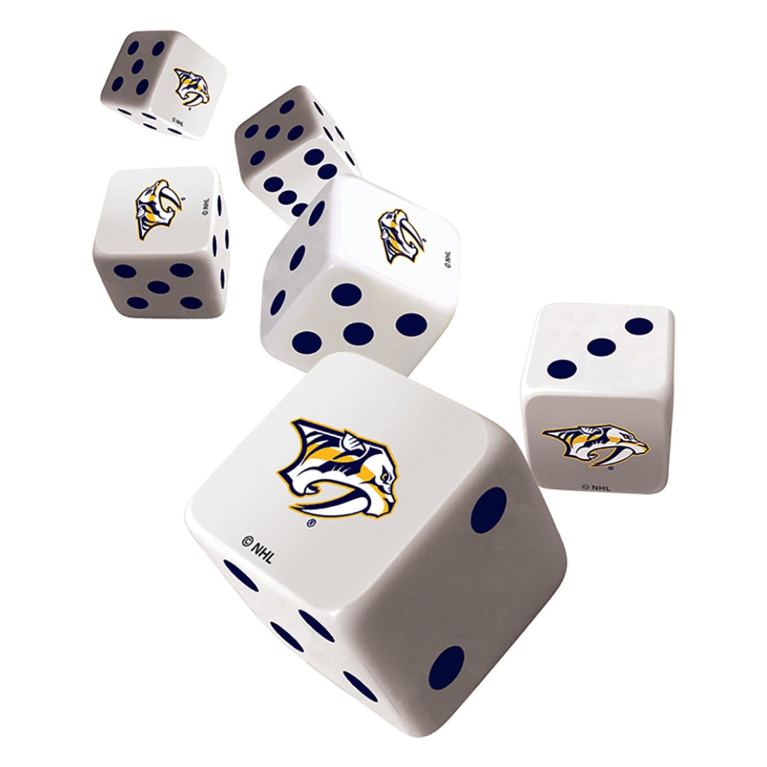 Nashville Predators Official Dice Set - Sports Gifts, Sports Memorabilia, Sports Collectibles, Fan Shop