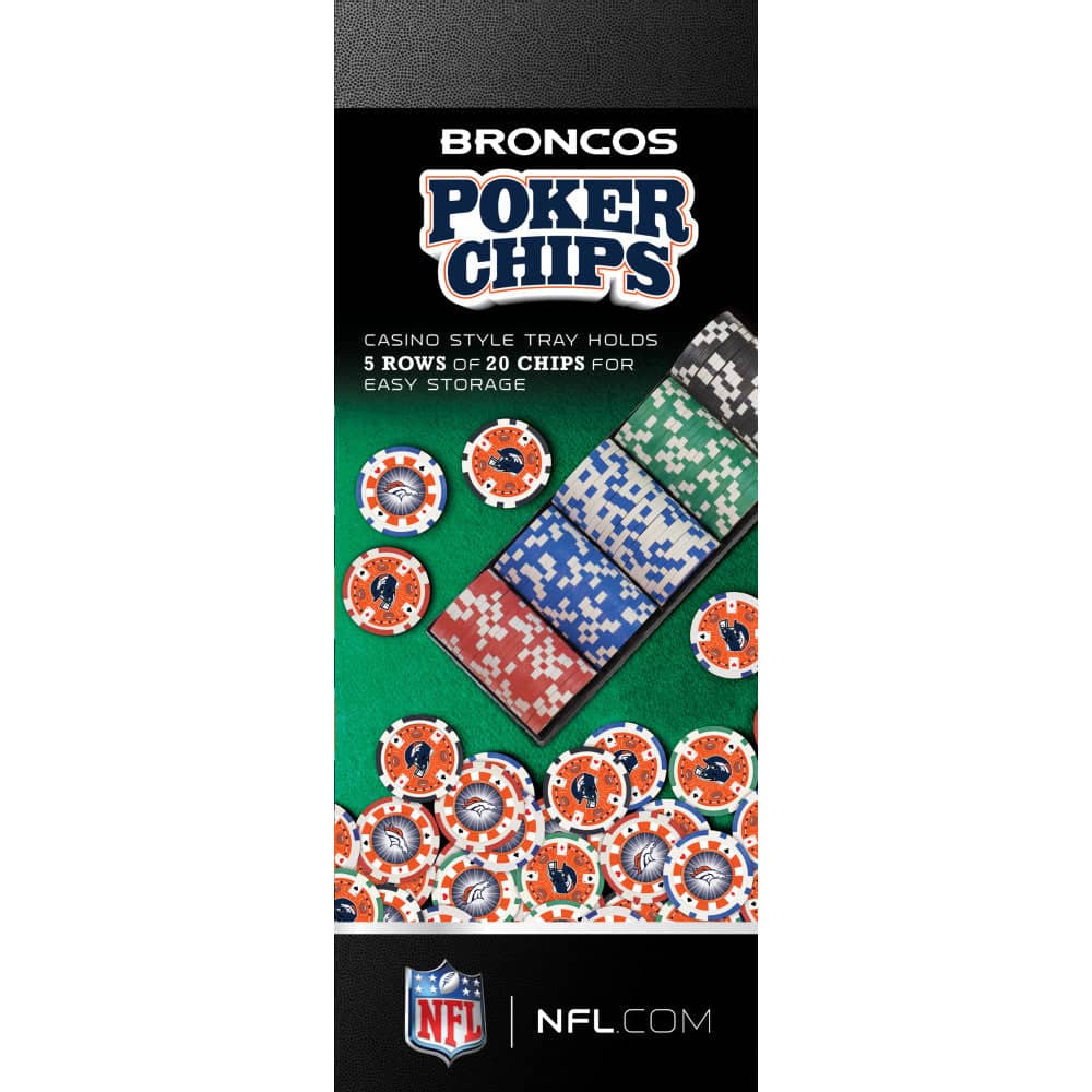 Denver Broncos 100 Piece Poker Chip Set