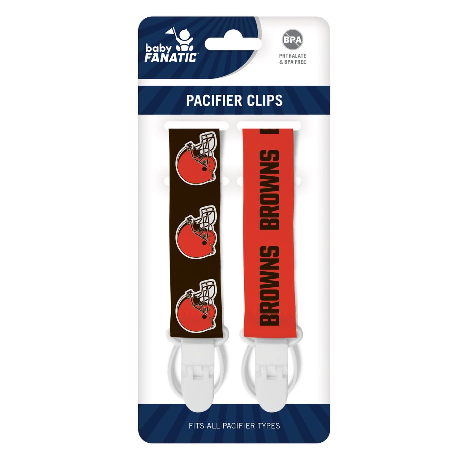 Cleveland Browns Pacifier Clip Set - 2-Pack