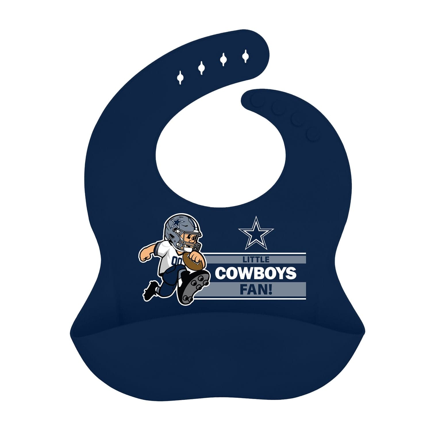 Dallas Cowboys NFL Silicone Bib for Kids - Ideal for Young Fans