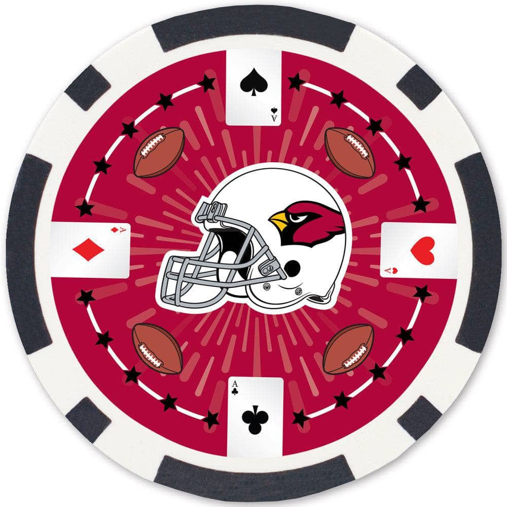 Arizona Cardinals 100-Piece Poker Chip Set - Sports Gifts, Sports Memorabilia, Sports Collectibles, Fan Shop