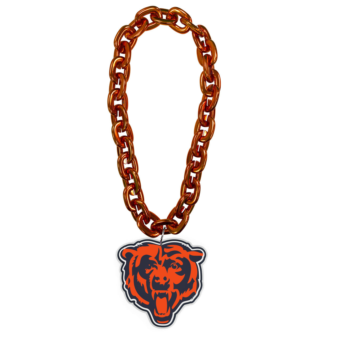 CHICAGO BEARS HEAD (ORANGE) FAN CHAIN - Sports Collectibles, Sports Memorabilia, Sports Fan Shop, Sports Gifts