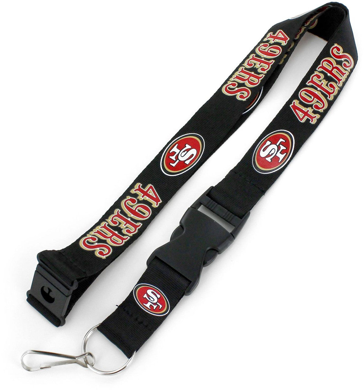 SAN FRANCISCO 49ERS (BLACK) TEAM LANYARD - Sports Collectibles, Sports Memorabilia, Sports Fan Shop, Sports Gifts