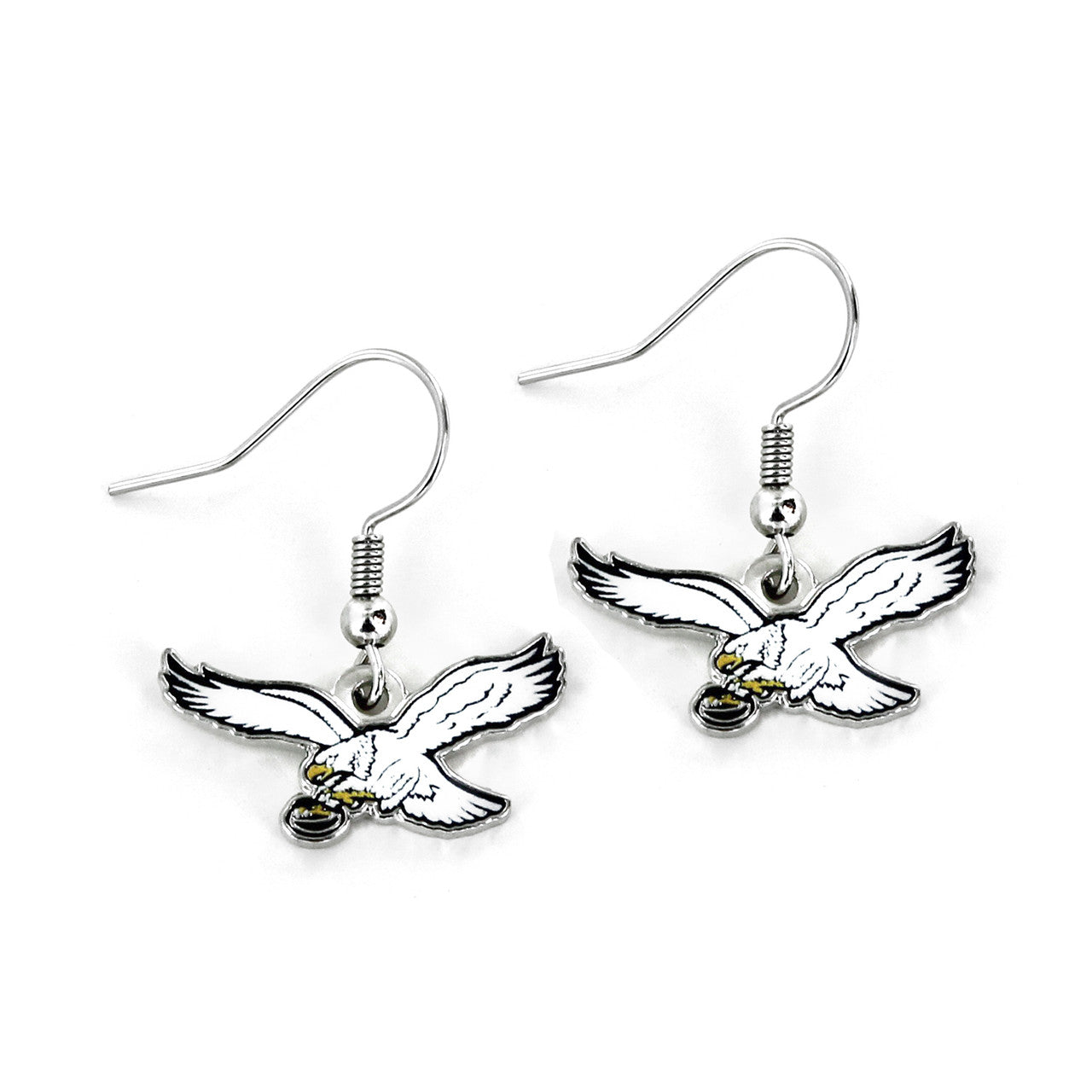 PHILADELPHIA EAGLES RETRO WHITE EAGLE DANGLER EARRINGS - Sports Collectibles, Sports Memorabilia, Sports Fan Shop, Sports Gifts