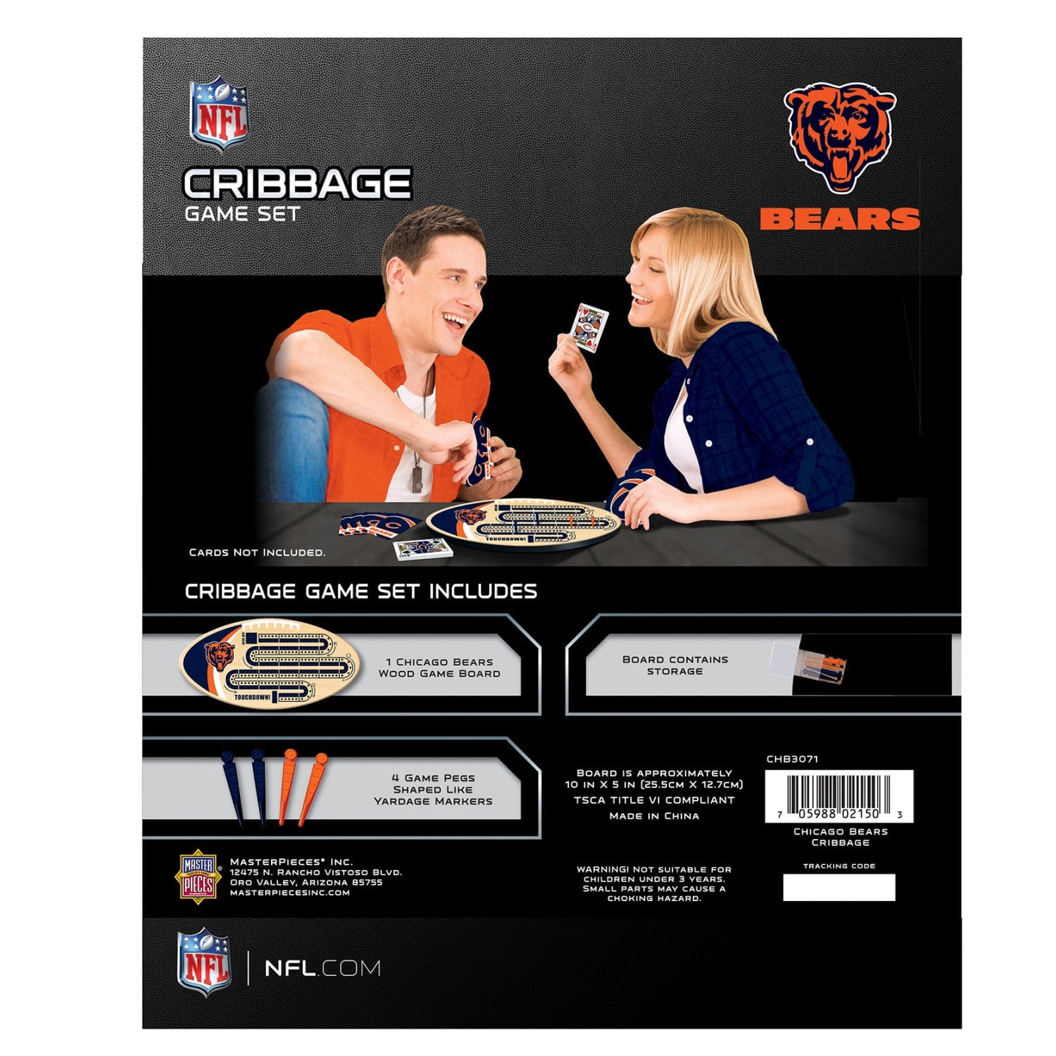 Chicago Bears Cribbage Board Game