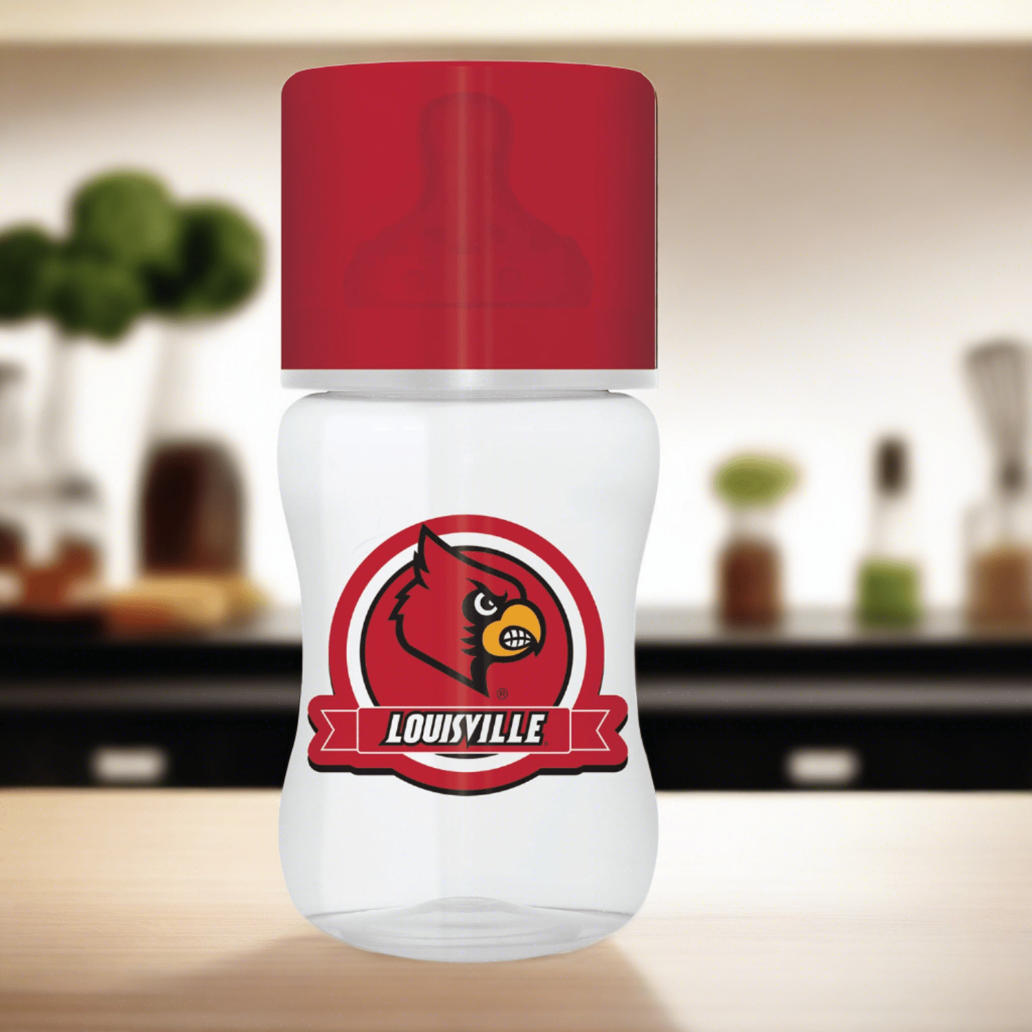 Louisville Cardinals 9oz Baby Bottle - Sports Gifts, Sports Memorabilia, Sports Collectibles, Fan Shop