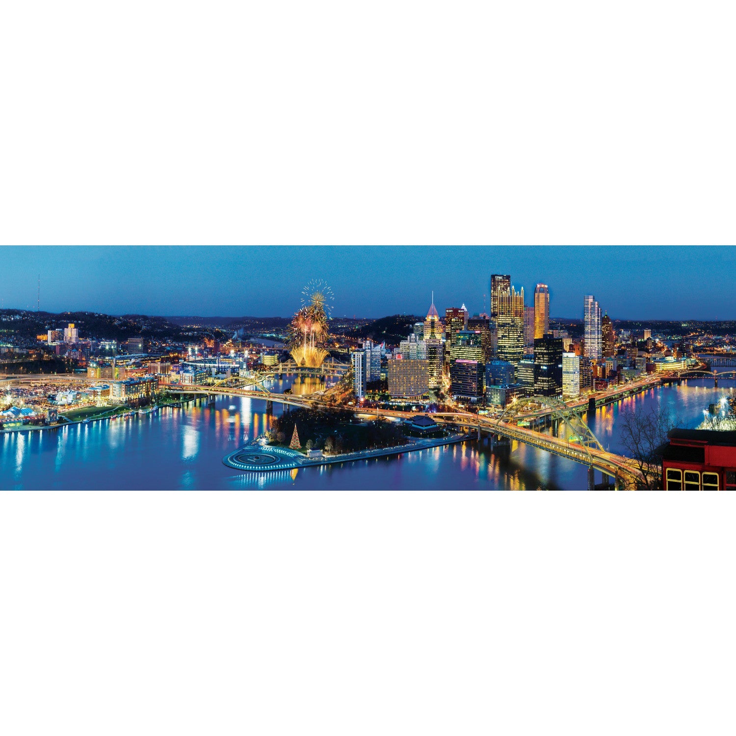 Pittsburgh 1000 Piece Panoramic Jigsaw Puzzle - 757 Sports Collectibles