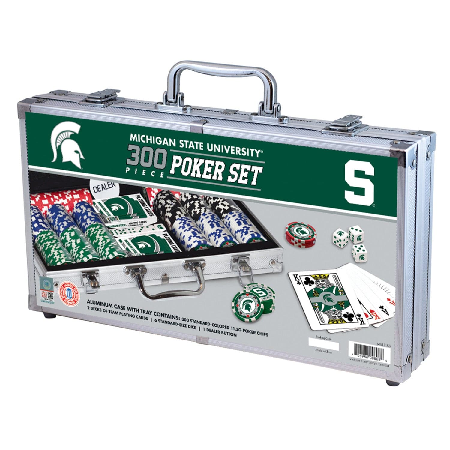 Michigan State Spartans 300 Piece Poker Set - Ultimate Fan Edition - Sports Gifts, Sports Memorabilia, Sports Collectibles, Fan Shop