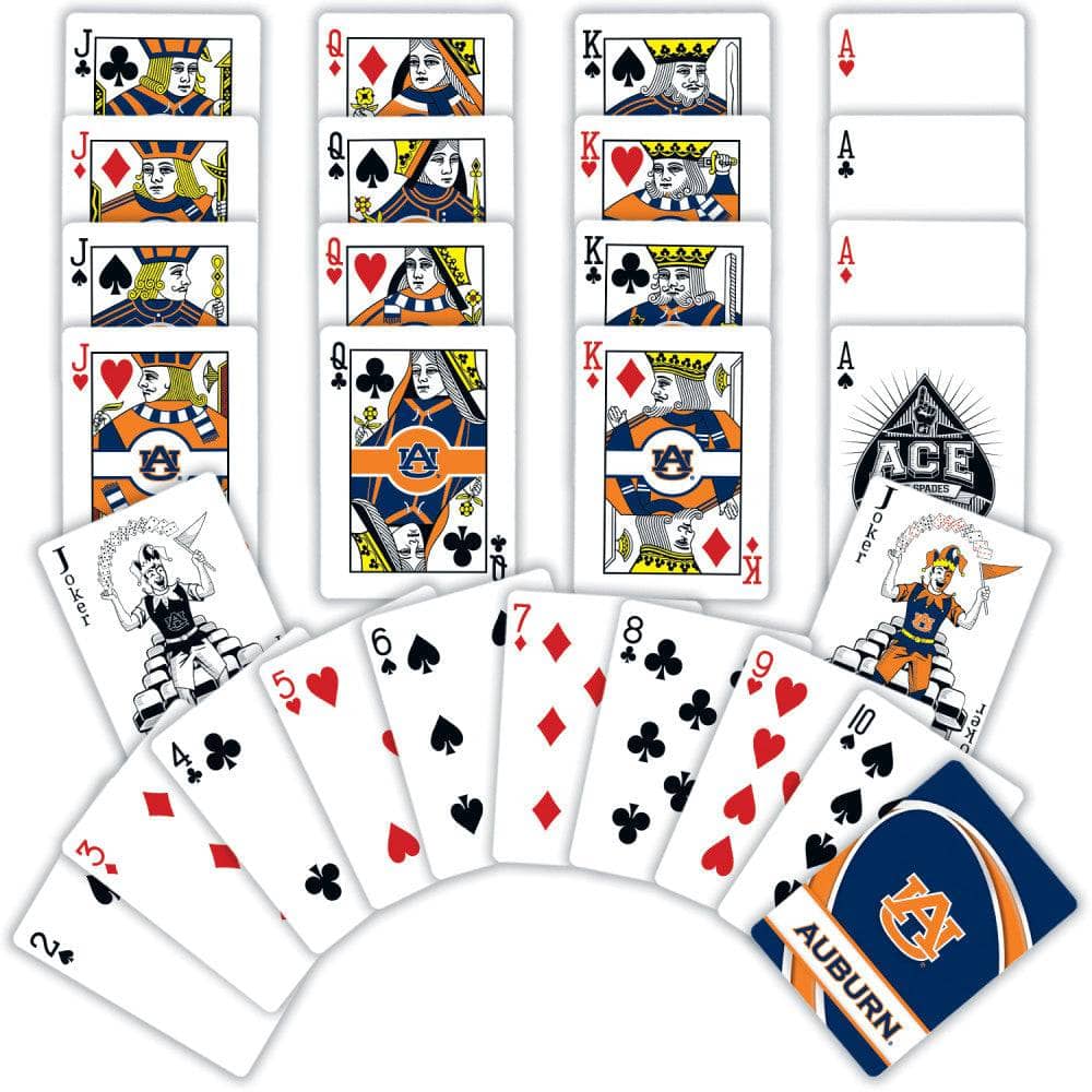 Auburn Tigers 54-Card Deck Playing Cards - Sports Gifts, Sports Memorabilia, Sports Collectibles, Fan Shop
