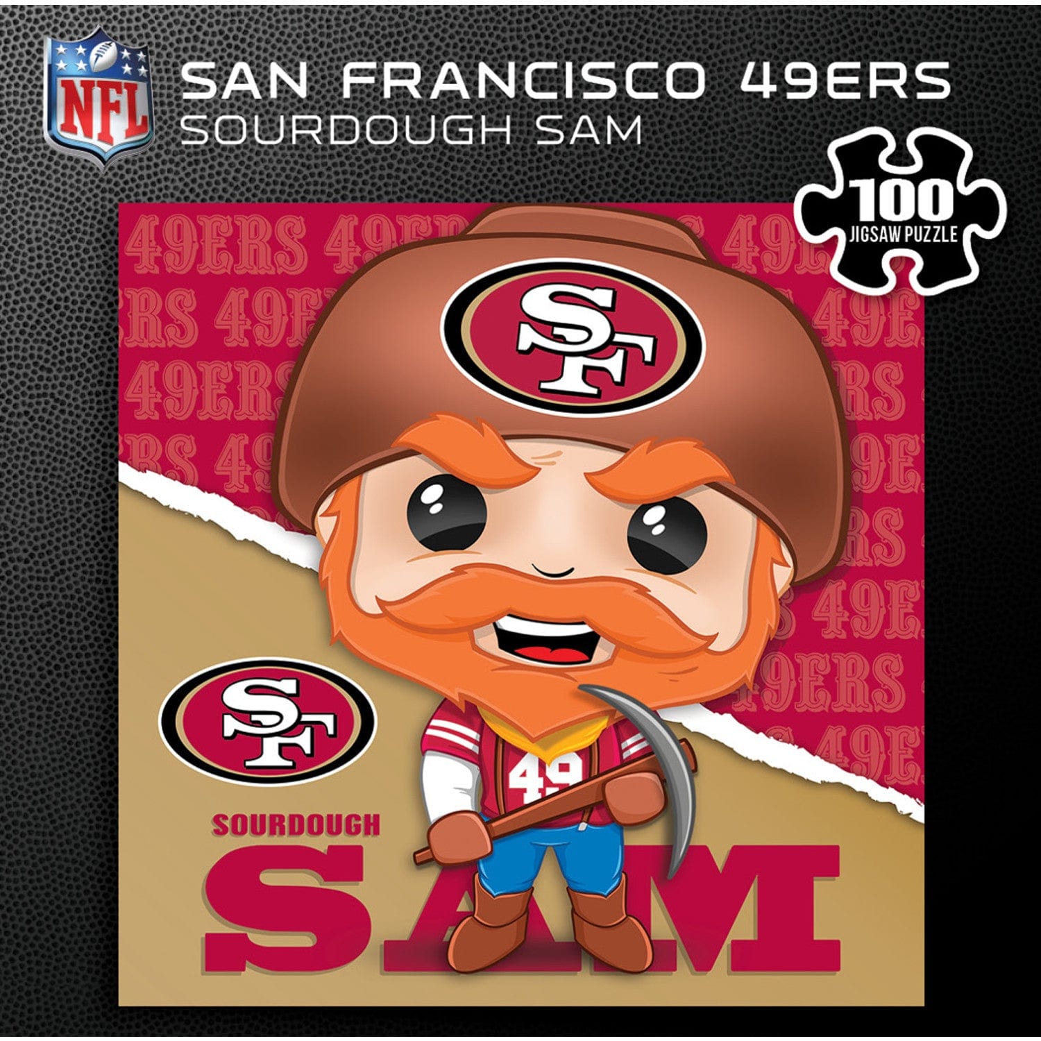 Sourdough Sam - 49ers Mascot 100-Piece Puzzle - Sports Gifts, Sports Memorabilia, Sports Collectibles, Fan Shop