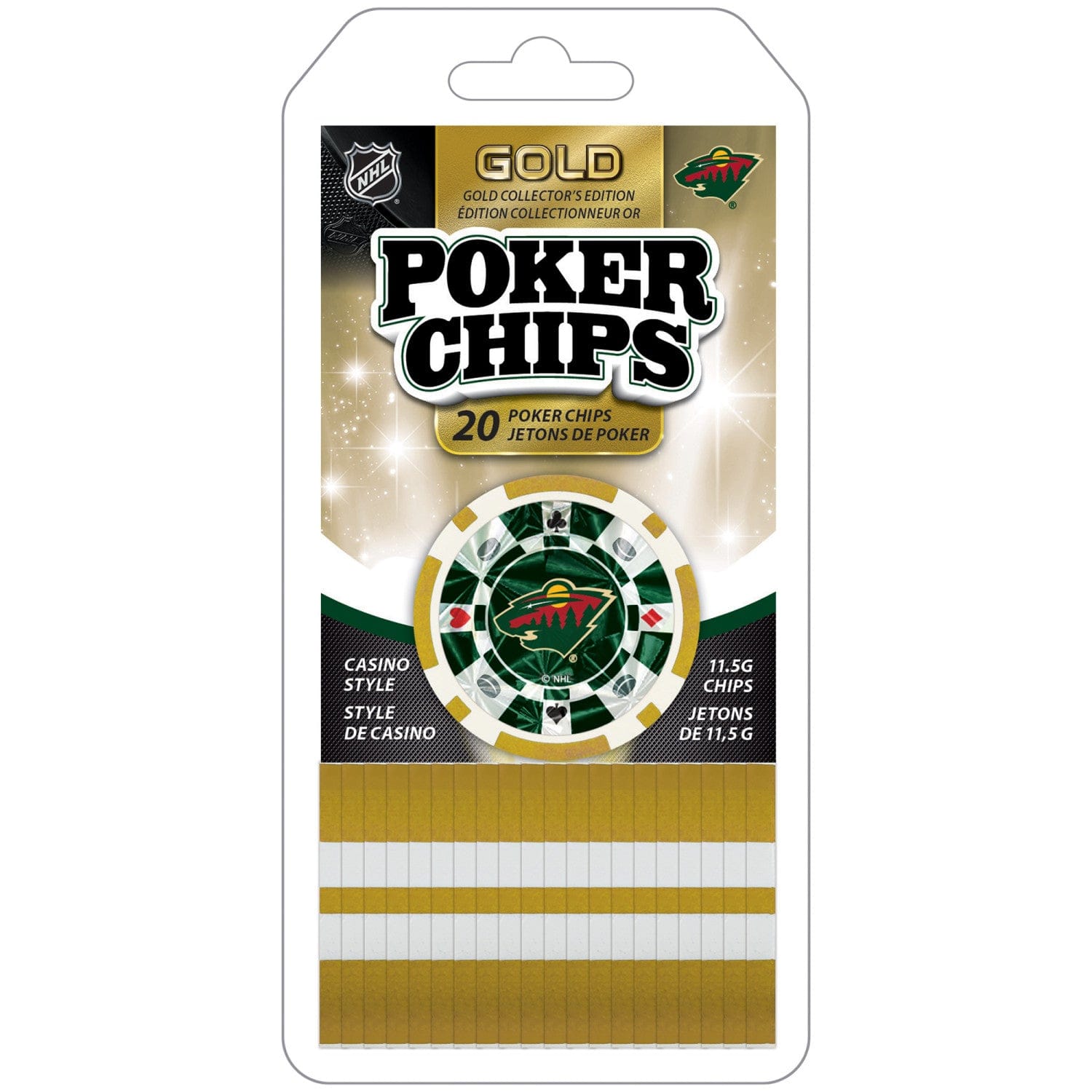 Minnesota Wild 20-Piece Poker Chip Set - Sports Gifts, Sports Memorabilia, Sports Collectibles, Fan Shop