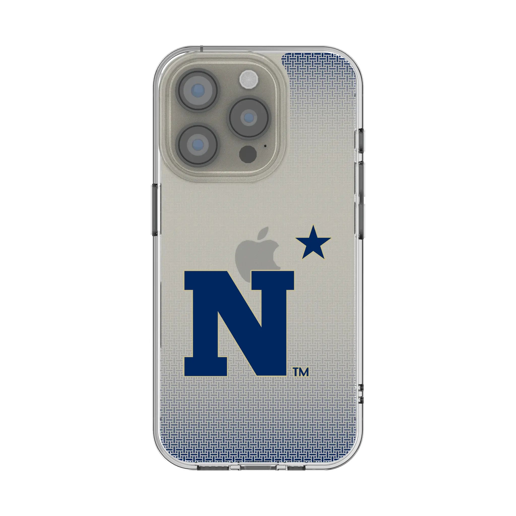United State Naval Academy Midshipmen Linen Clear Phone Case for Apple iPhone