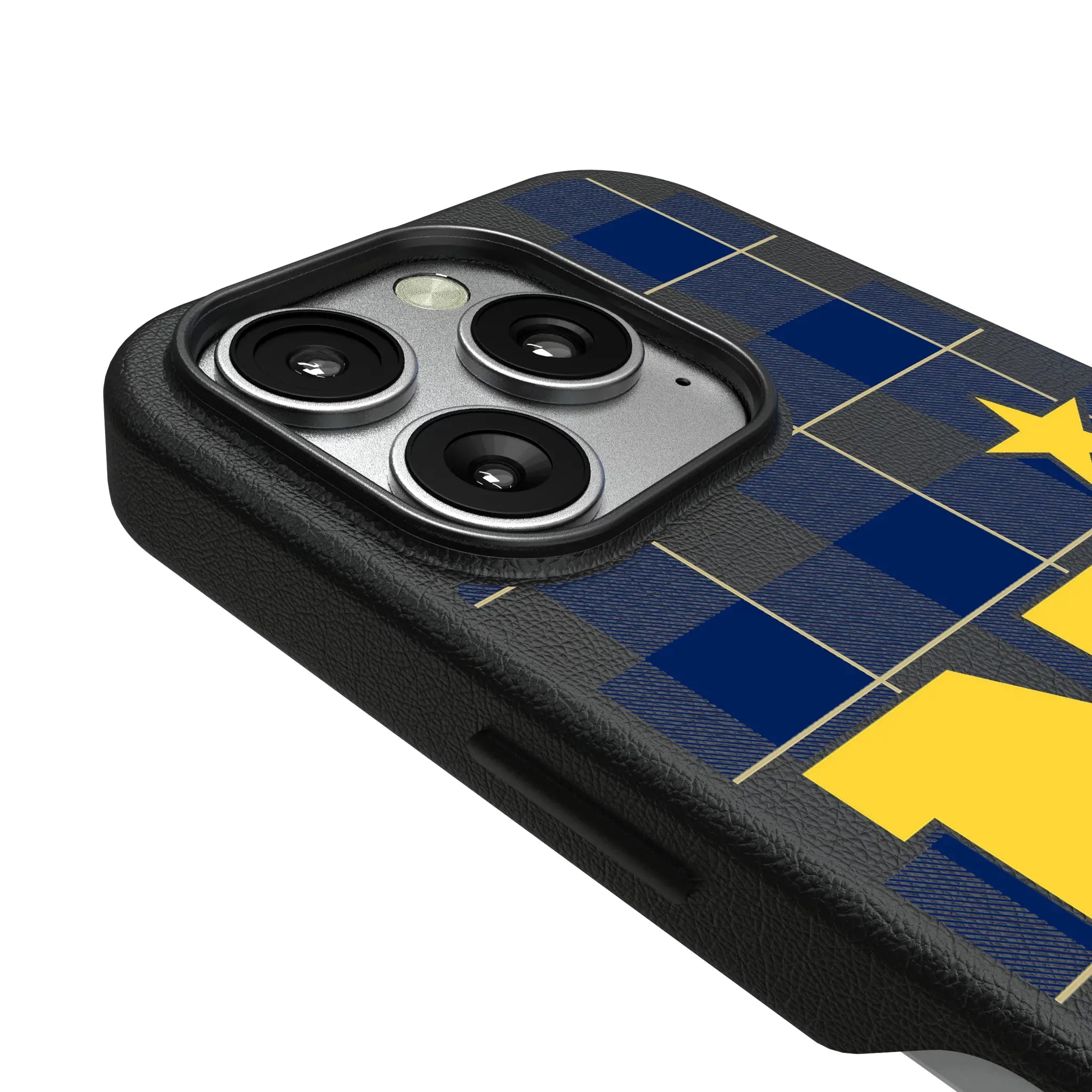 United State Naval Academy Midshipmen Plaid MagSafe Compatible Phone Case for Apple iPhone