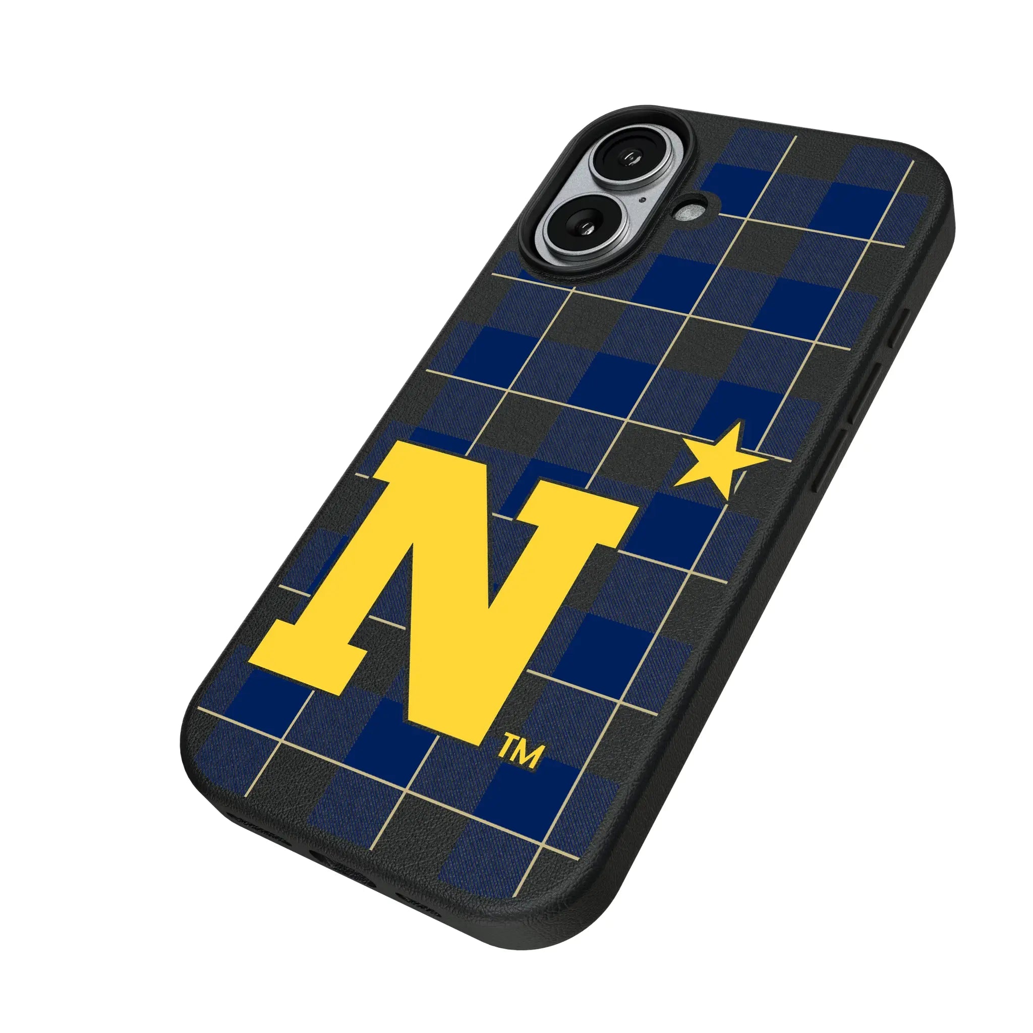 United State Naval Academy Midshipmen Plaid MagSafe Compatible Phone Case for Apple iPhone