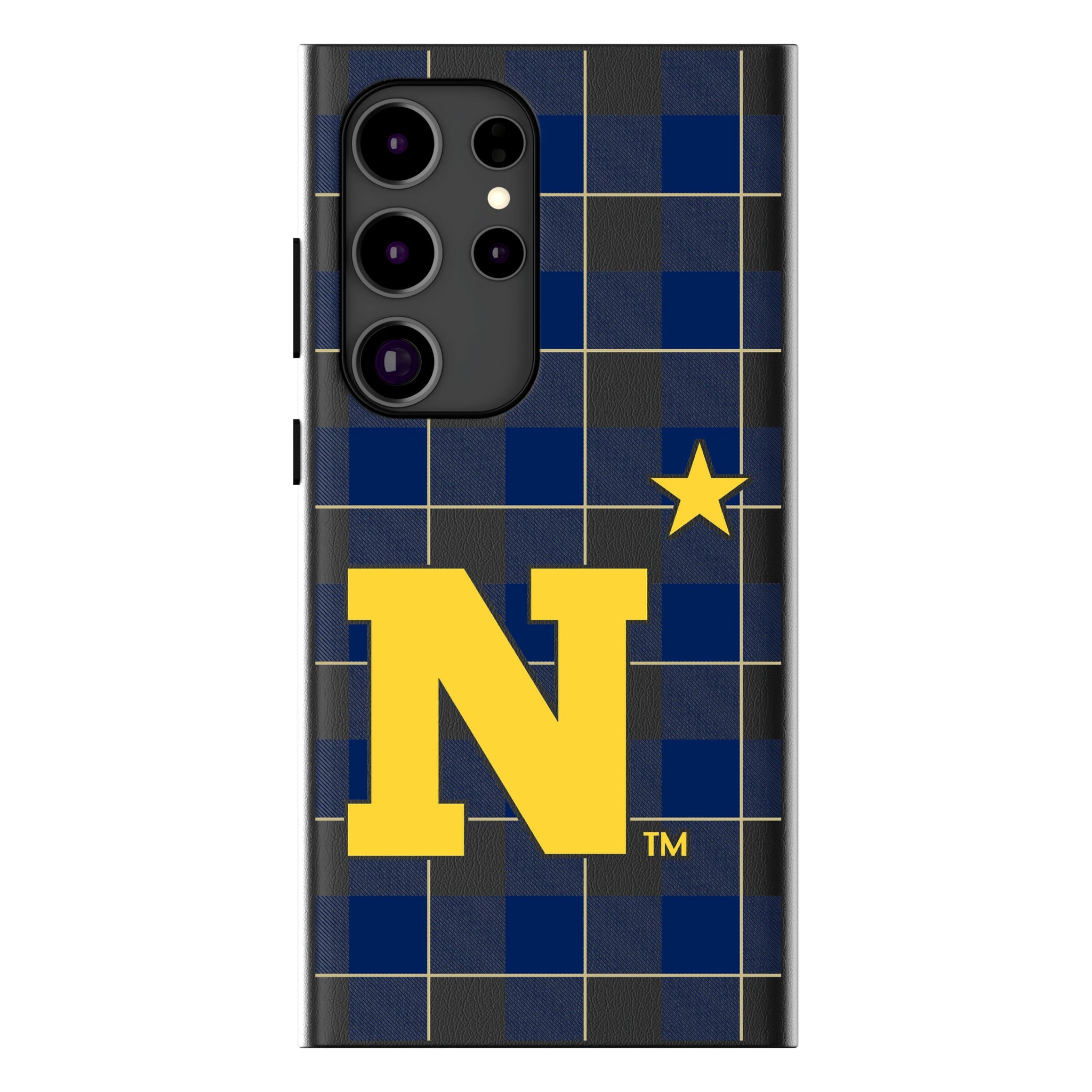 United State Naval Academy Midshipmen Plaid MagSafe Compatible Phone Case for Samsung Galaxy