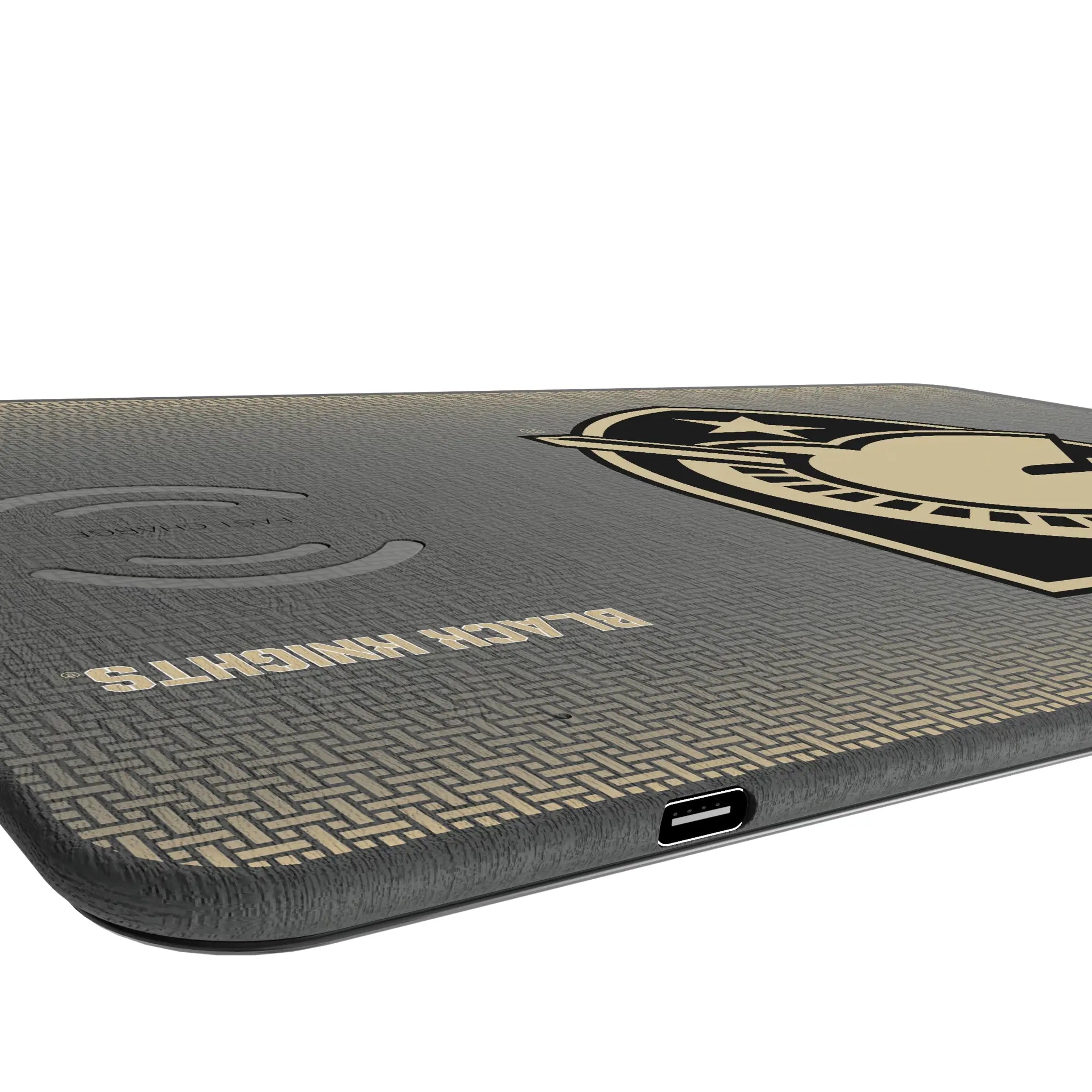 United States Military Academy Black Knights Linen 15-Watt Wireless Charger and Mouse Pad