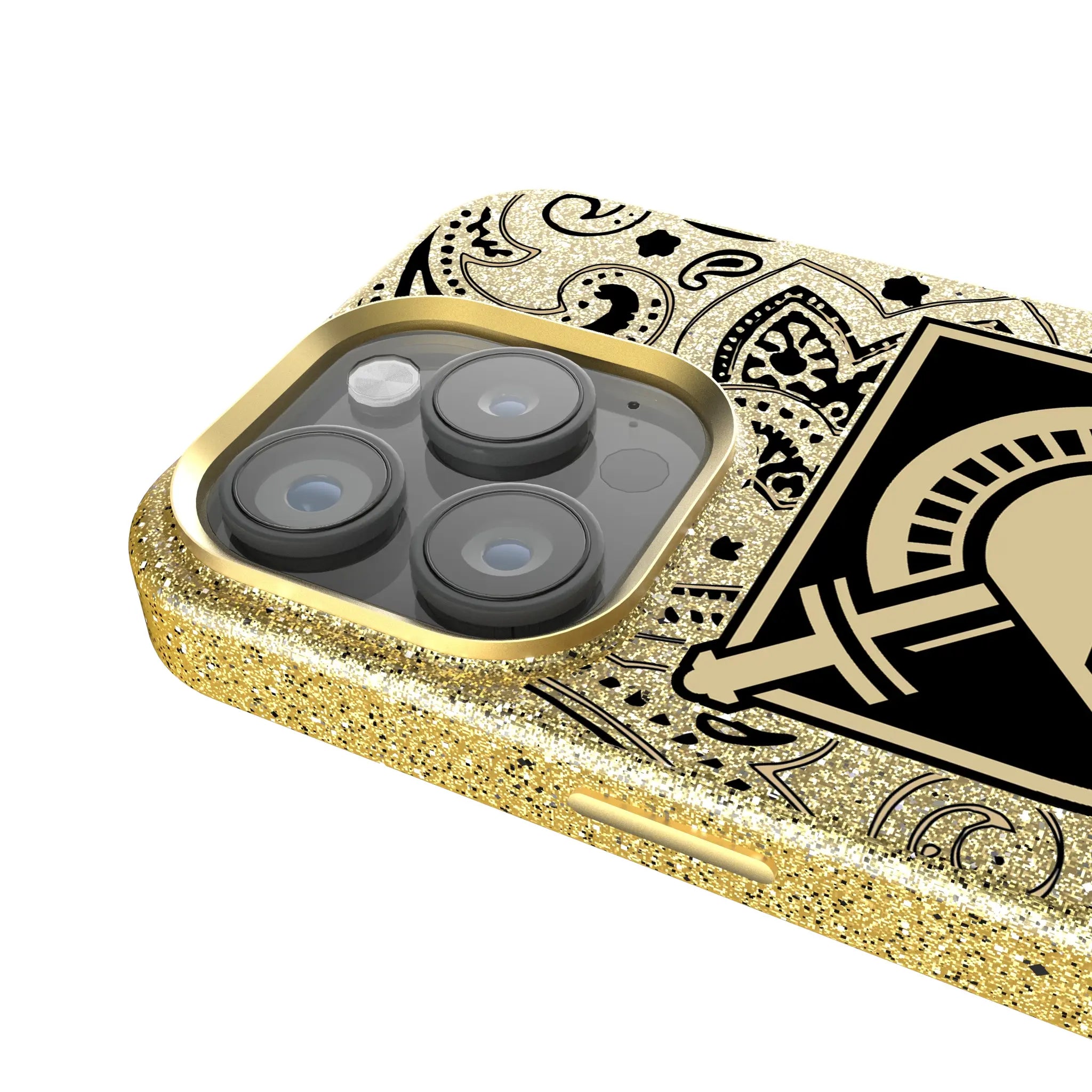 United States Military Academy Black Knights Paisley Bling Phone Case