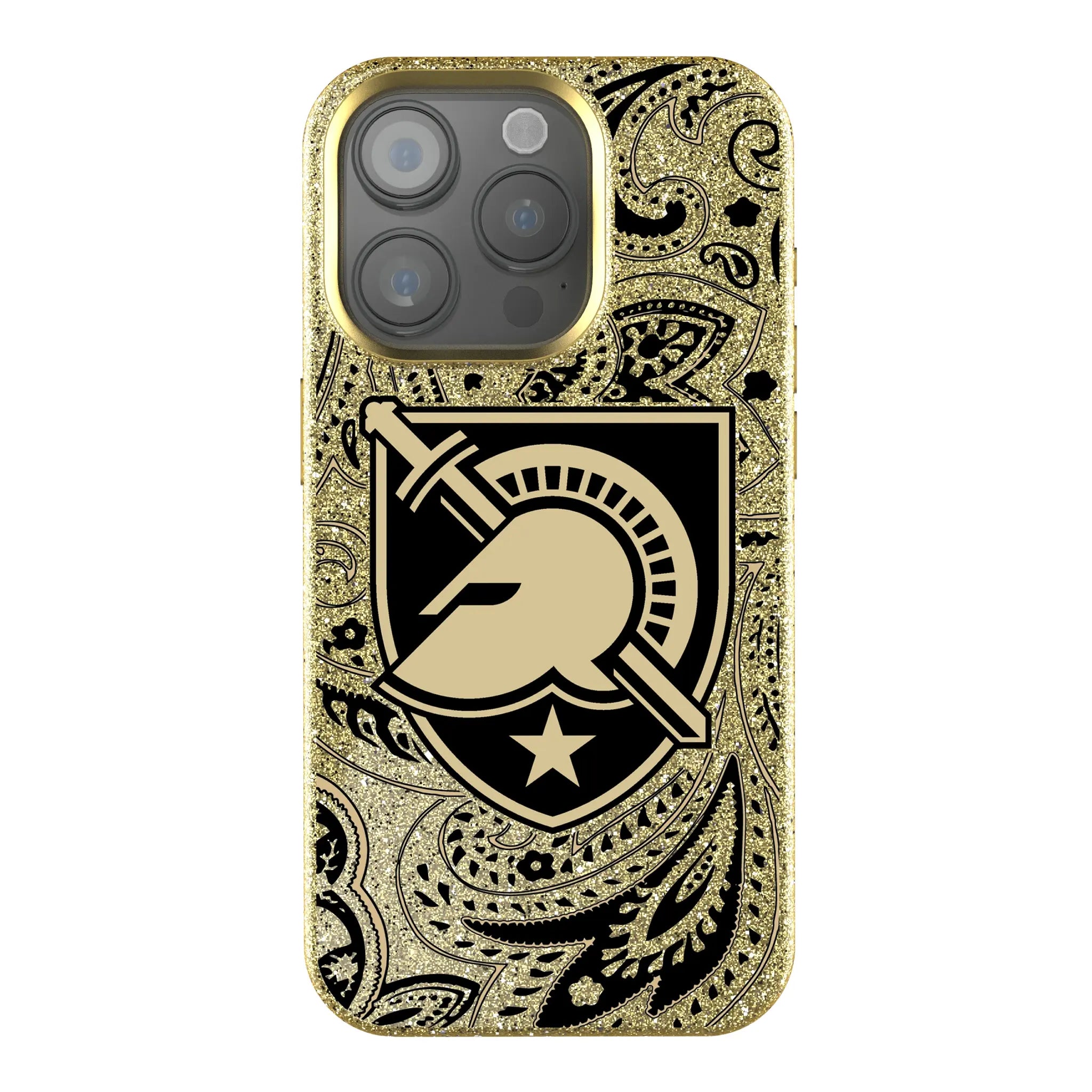 United States Military Academy Black Knights Paisley Bling Phone Case
