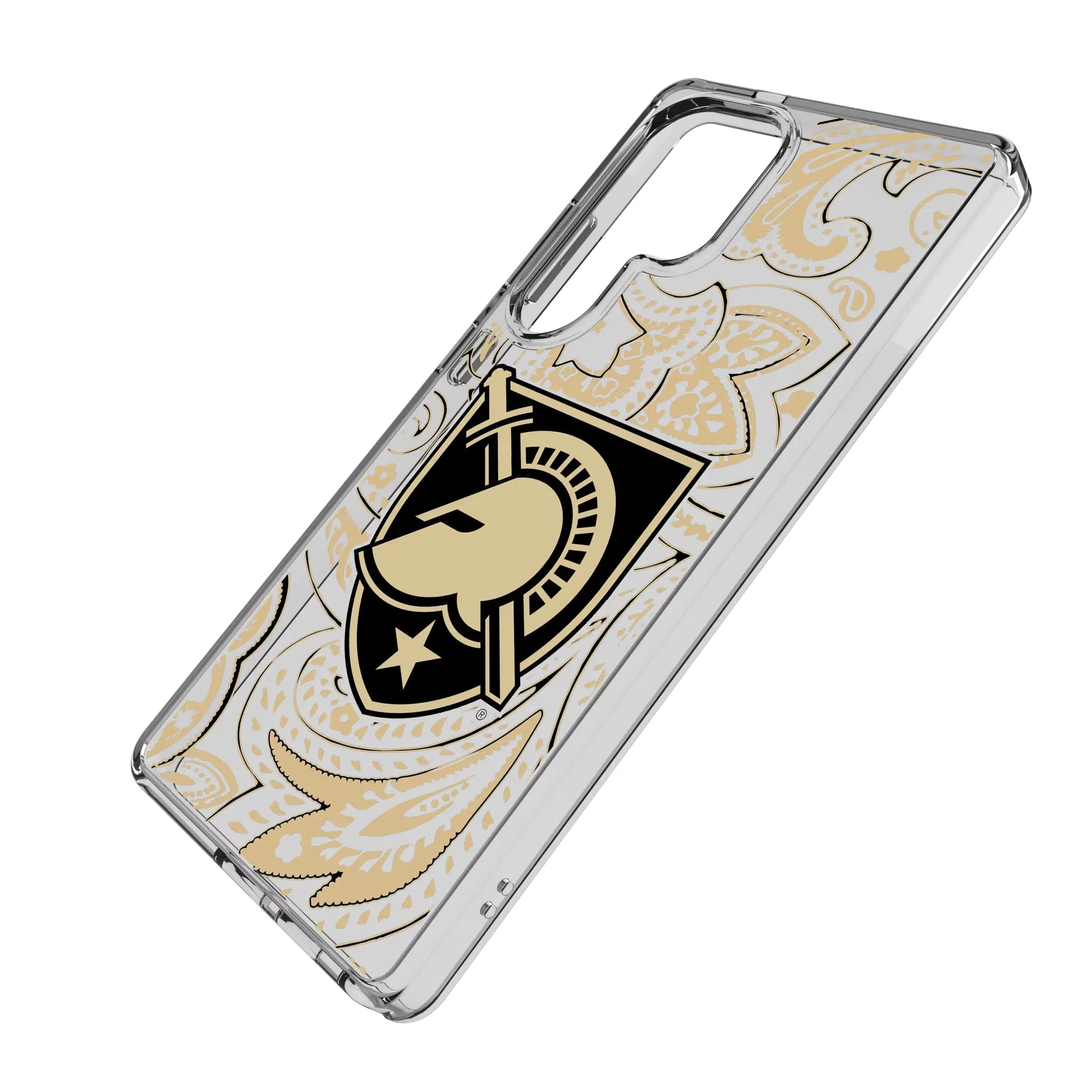 United States Military Academy Black Knights Paisley Clear Phone Case for Samsung Galaxy