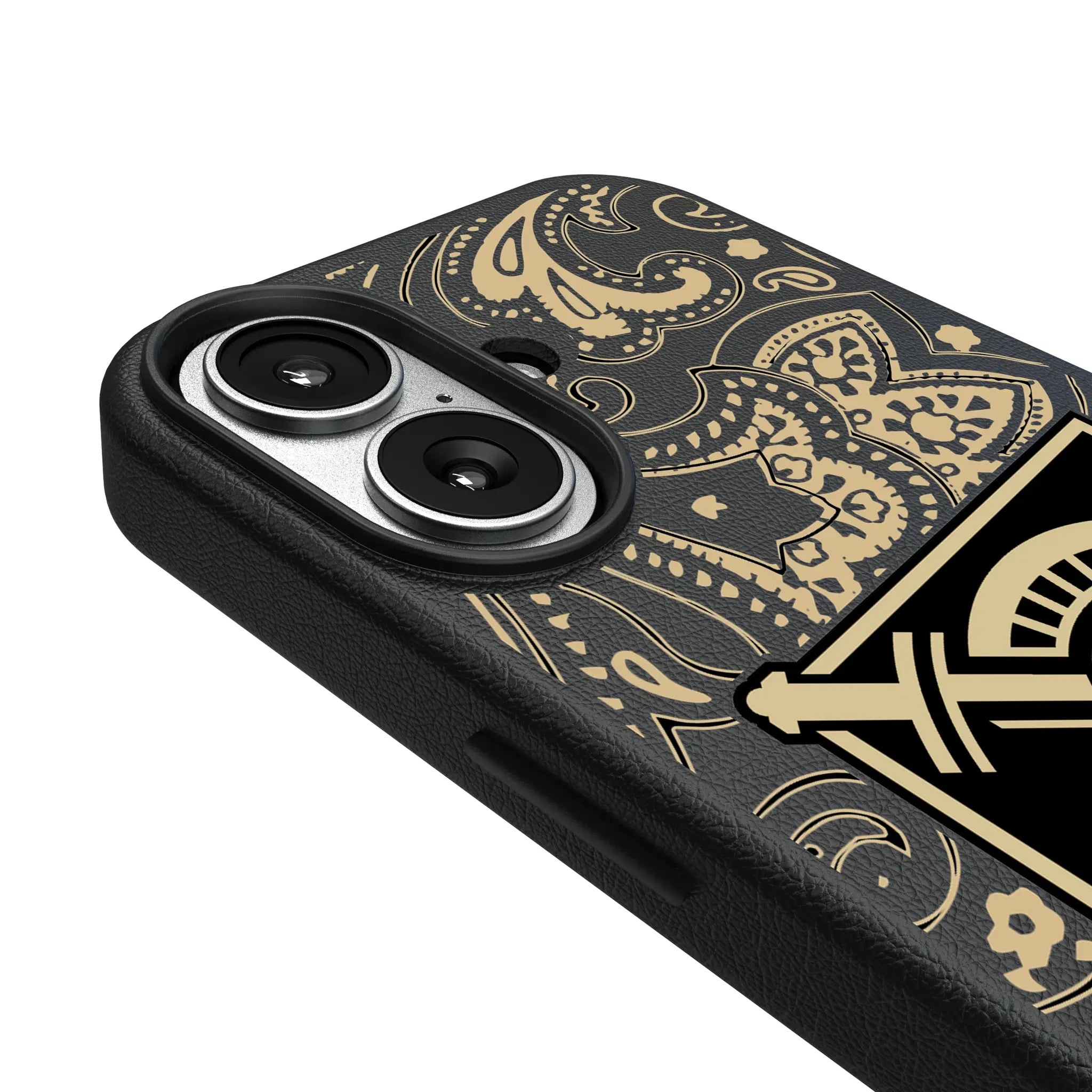 United States Military Academy Black Knights Paisley MagSafe Compatible Phone Case for Apple iPhone