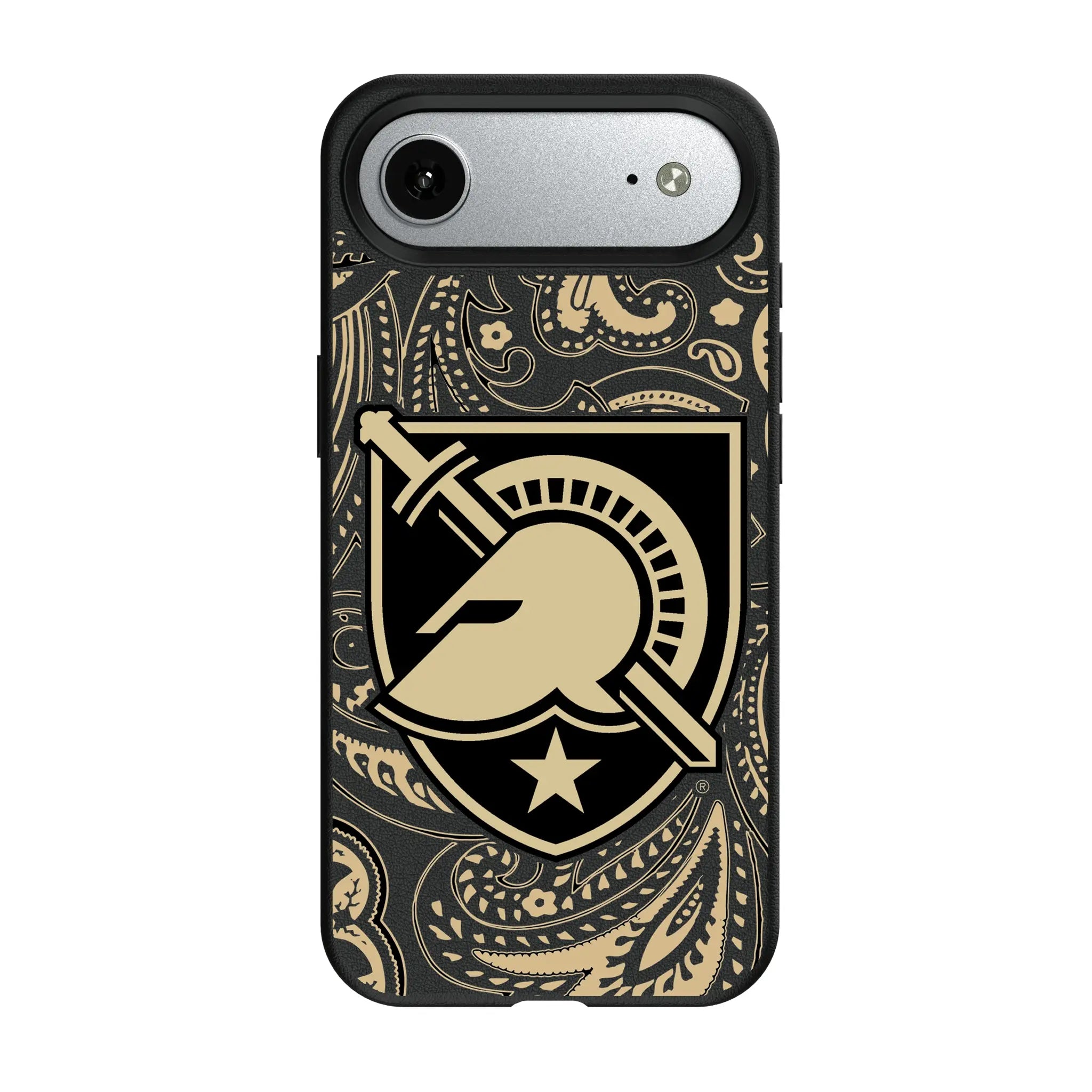 United States Military Academy Black Knights Paisley MagSafe Compatible Phone Case for Apple iPhone