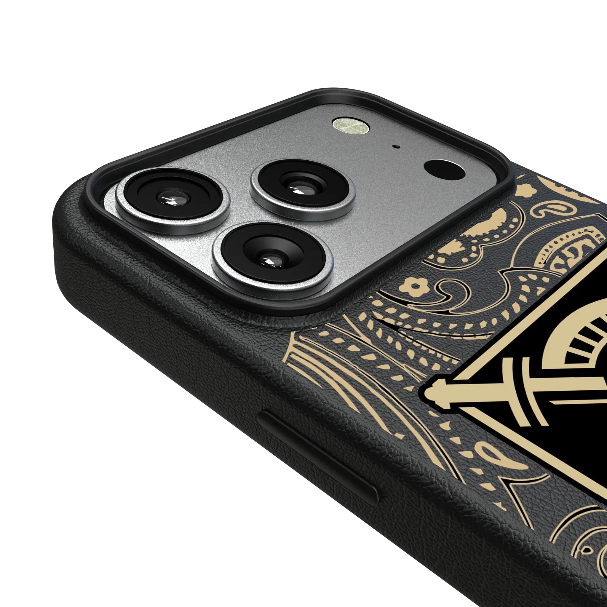 United States Military Academy Black Knights Paisley MagSafe Compatible Phone Case for Apple iPhone