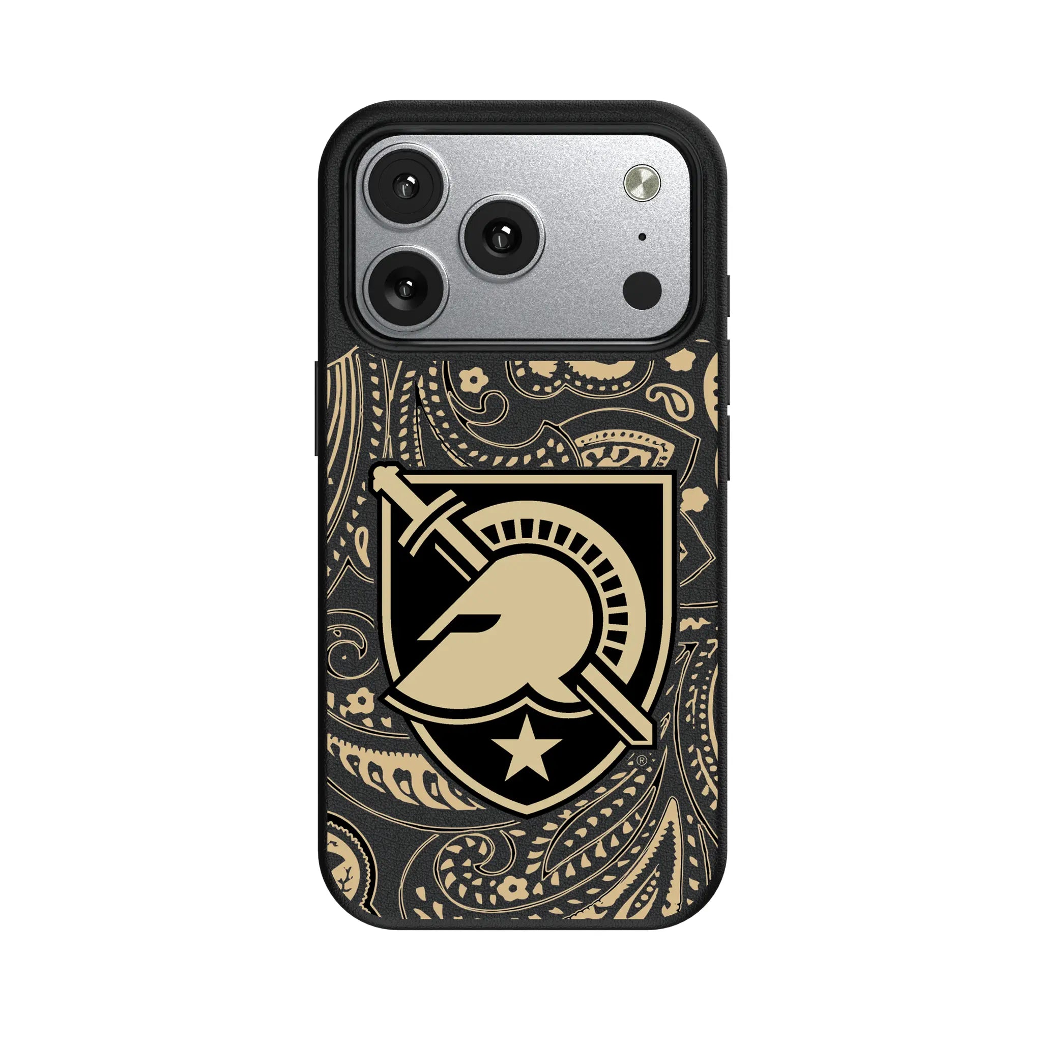 United States Military Academy Black Knights Paisley MagSafe Compatible Phone Case for Apple iPhone
