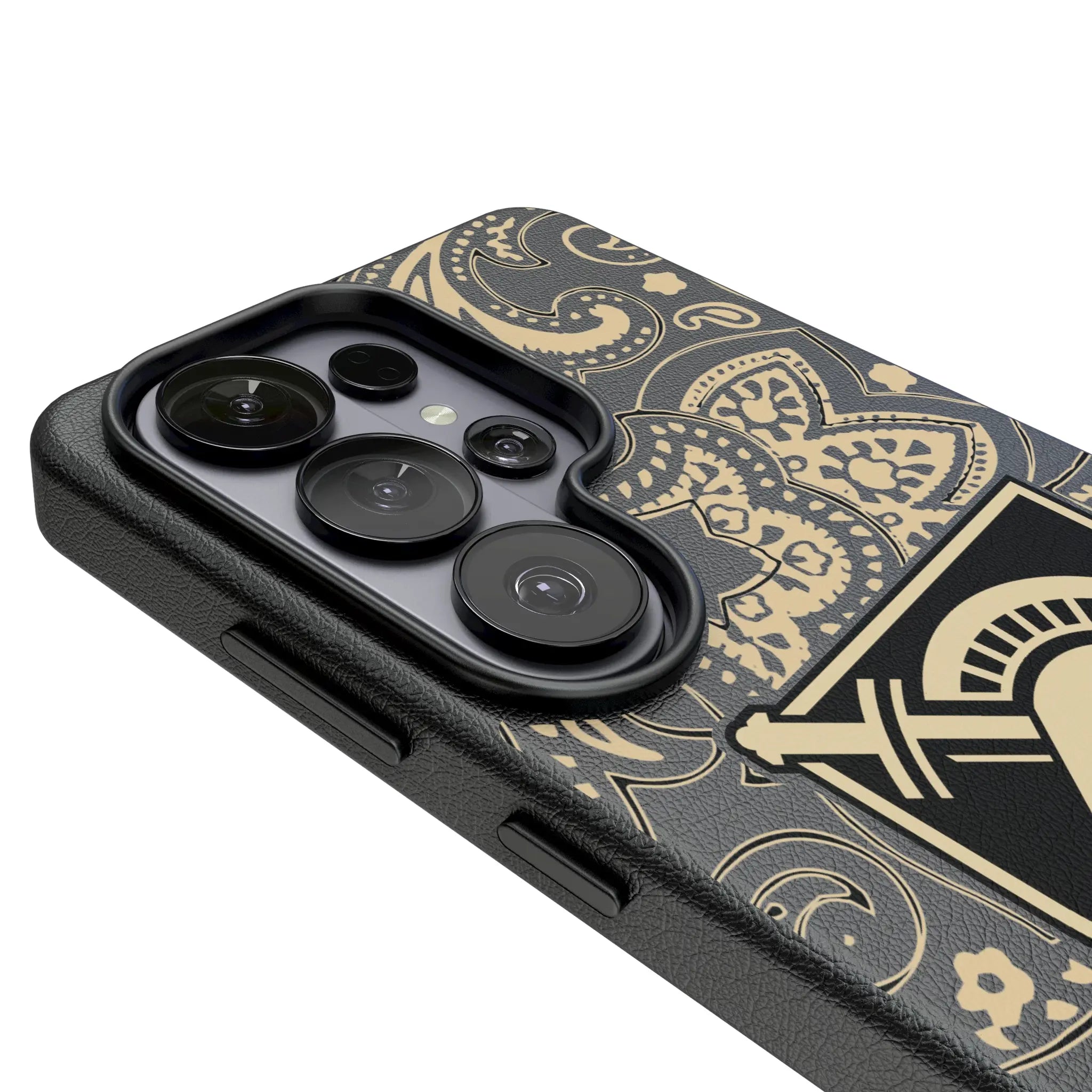 United States Military Academy Black Knights Paisley MagSafe Compatible Phone Case for Samsung Galaxy