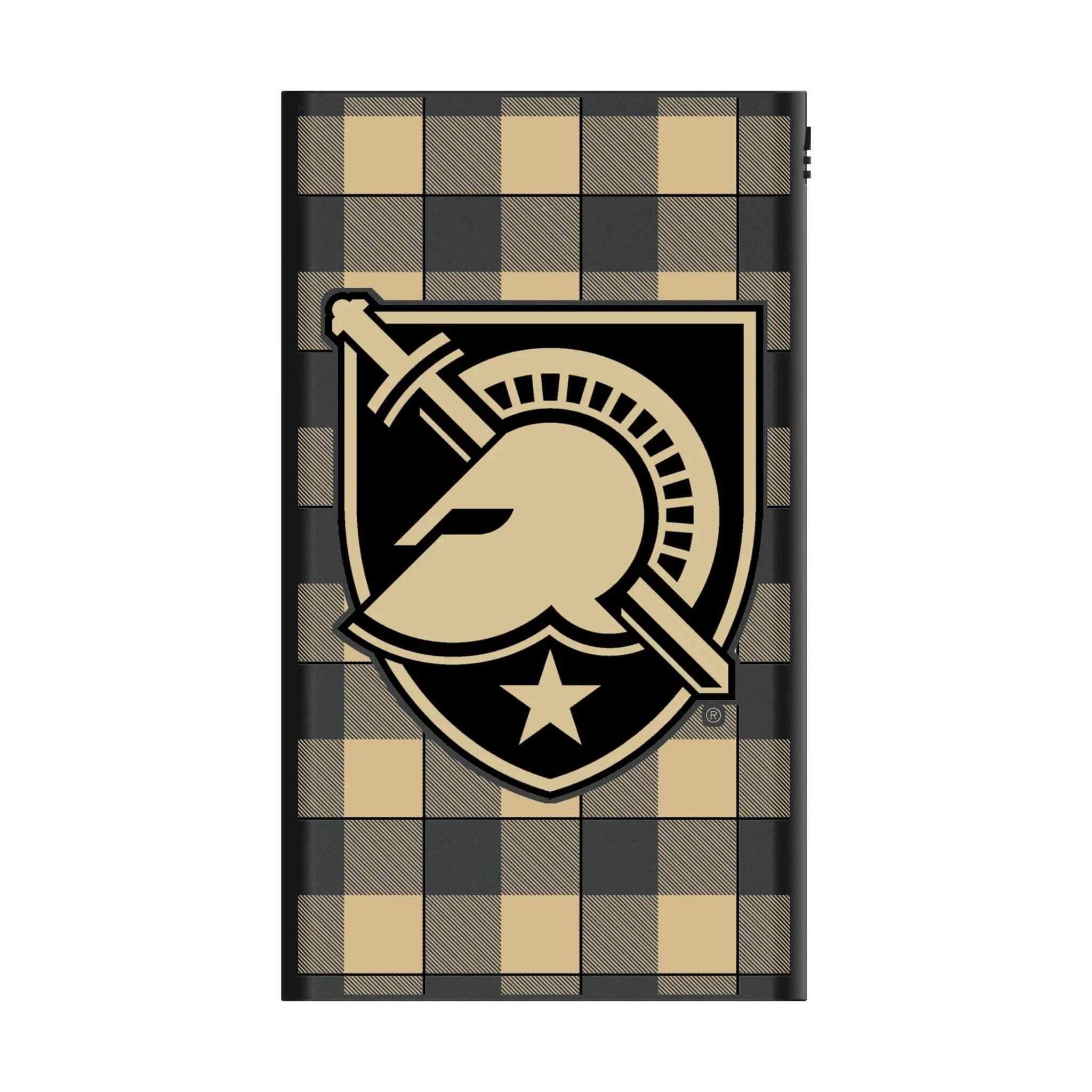 United States Military Academy Black Knights Plaid 5000mAh Flat Powerbank