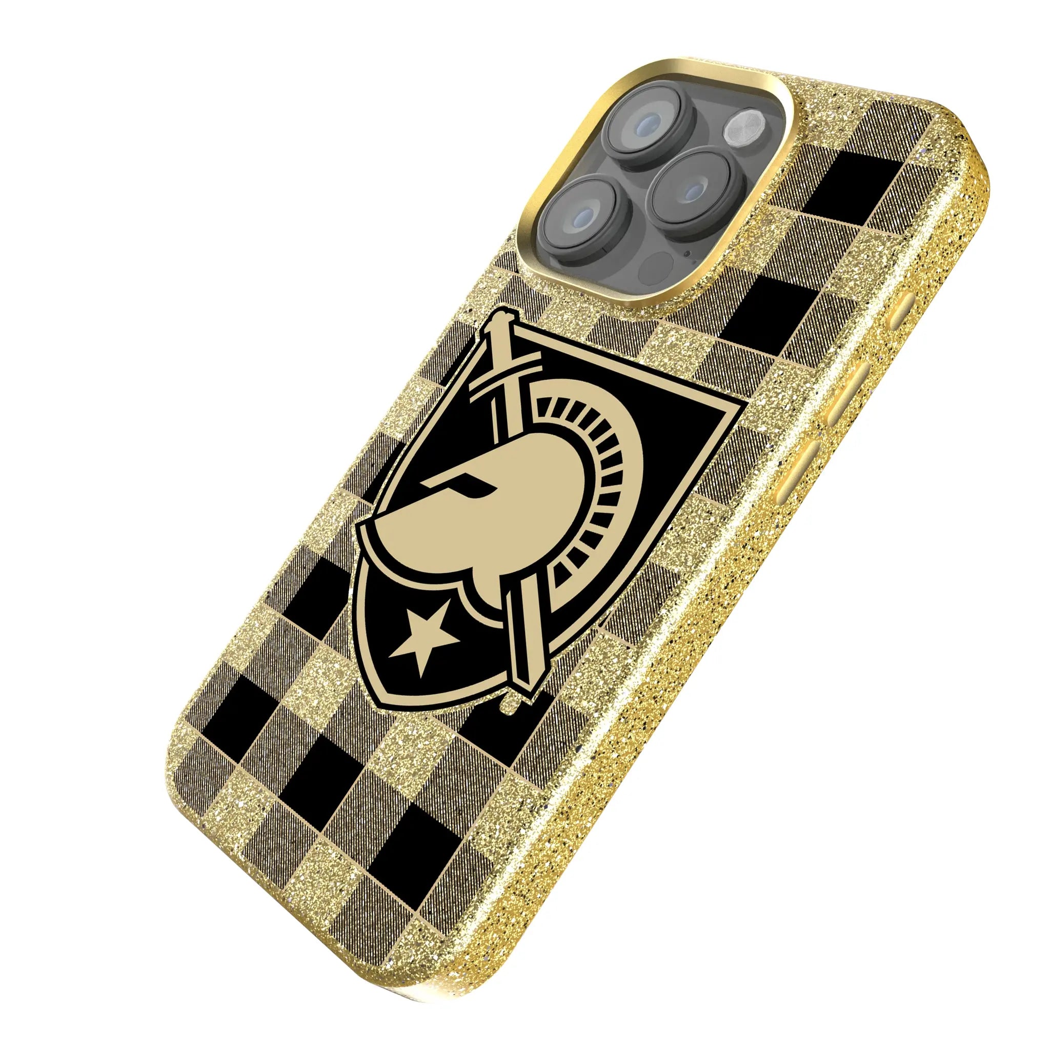 United States Military Academy Black Knights Plaid Bling Phone Case