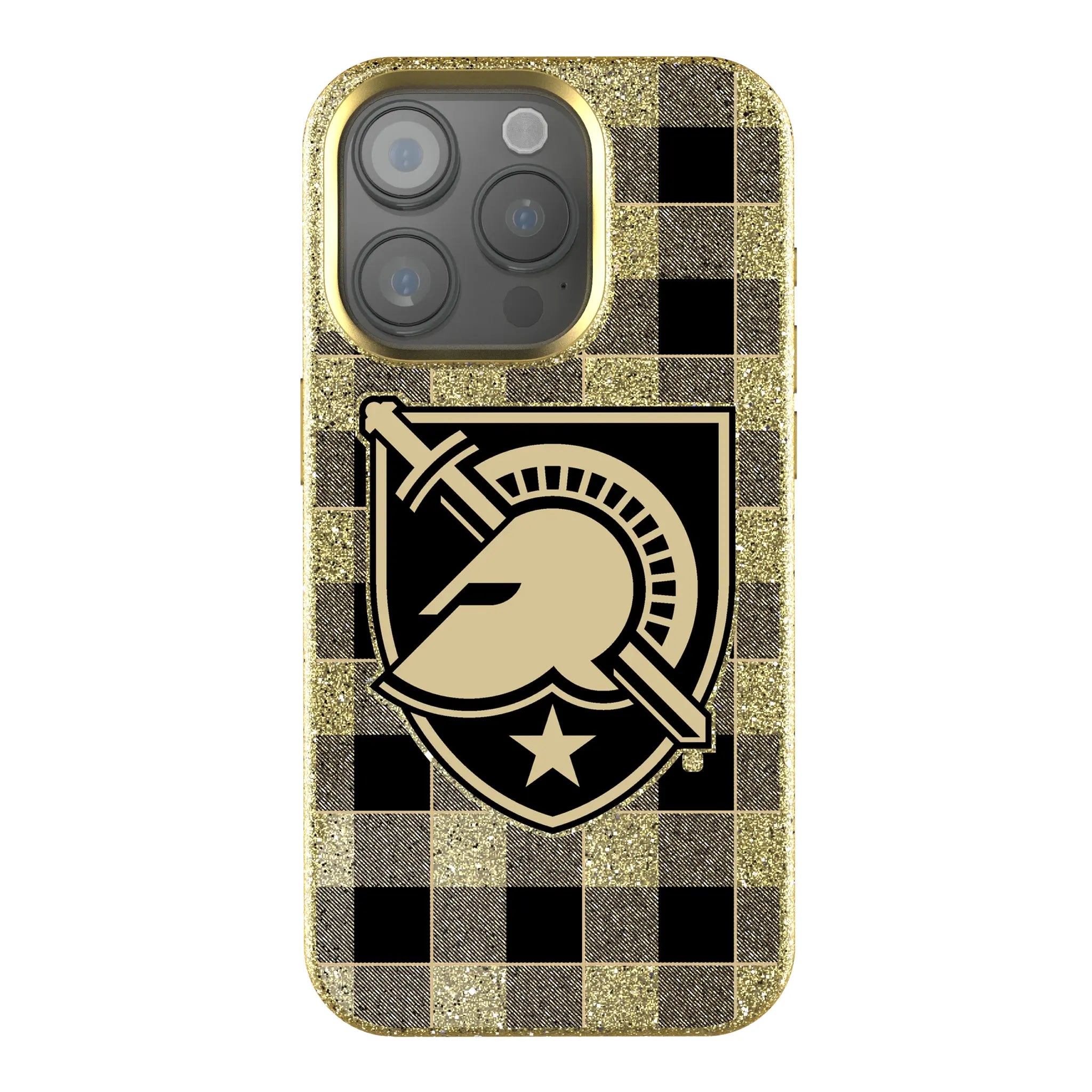 United States Military Academy Black Knights Plaid Bling Phone Case